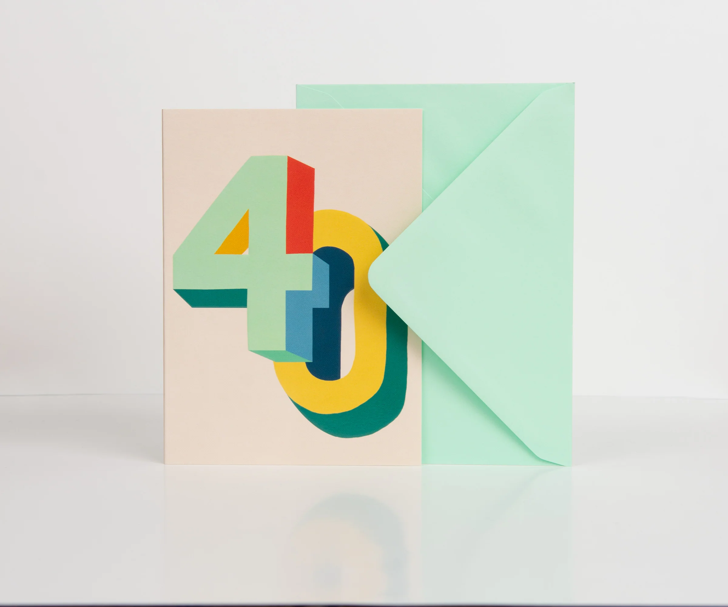 Raspberry Blossom '40' Bright Colourful 3D Birthday Card - Image 3