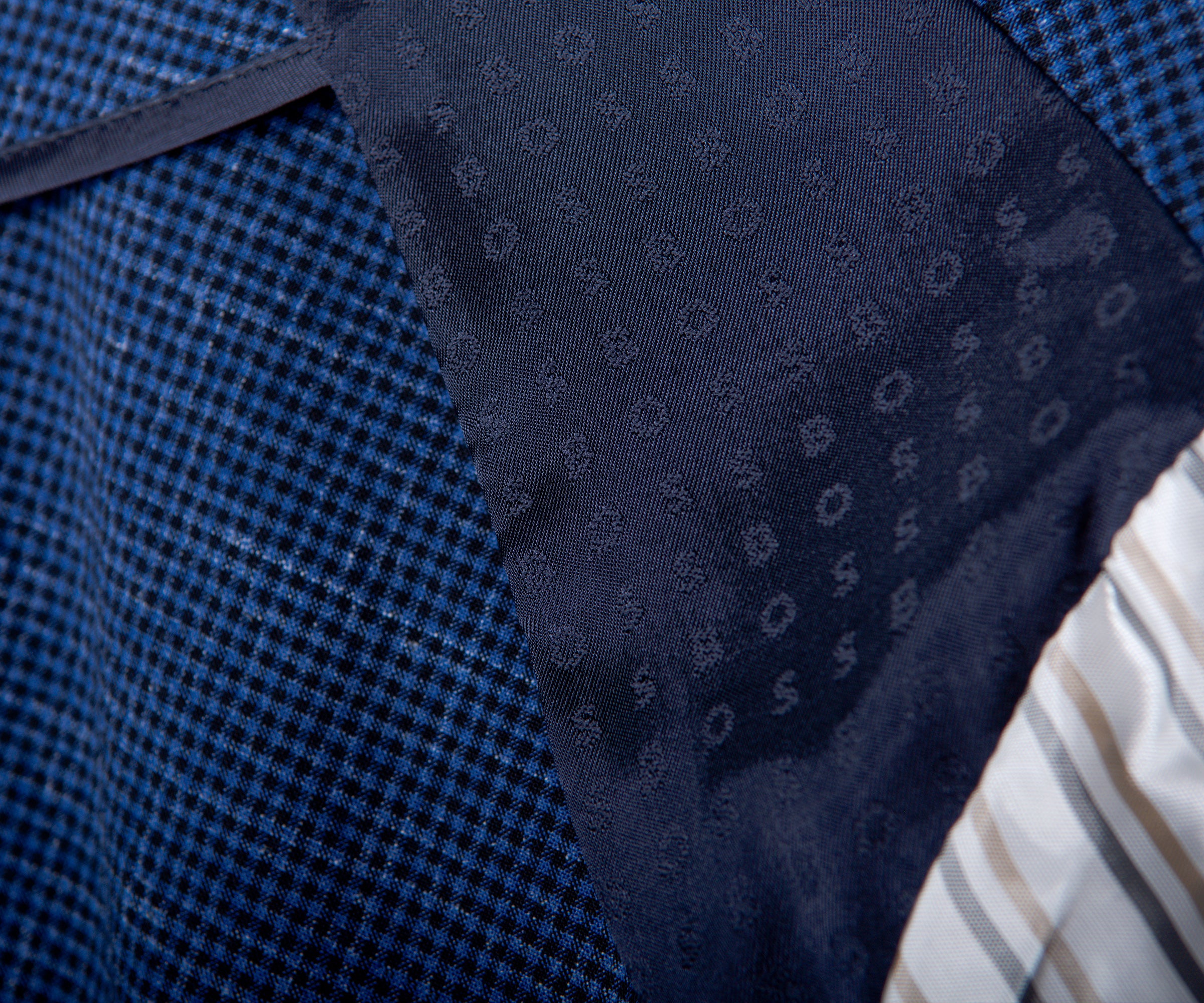 HUGO BOSS C-Hanry Italian Fabric Slim Fit Check Suit Navy - Image 6