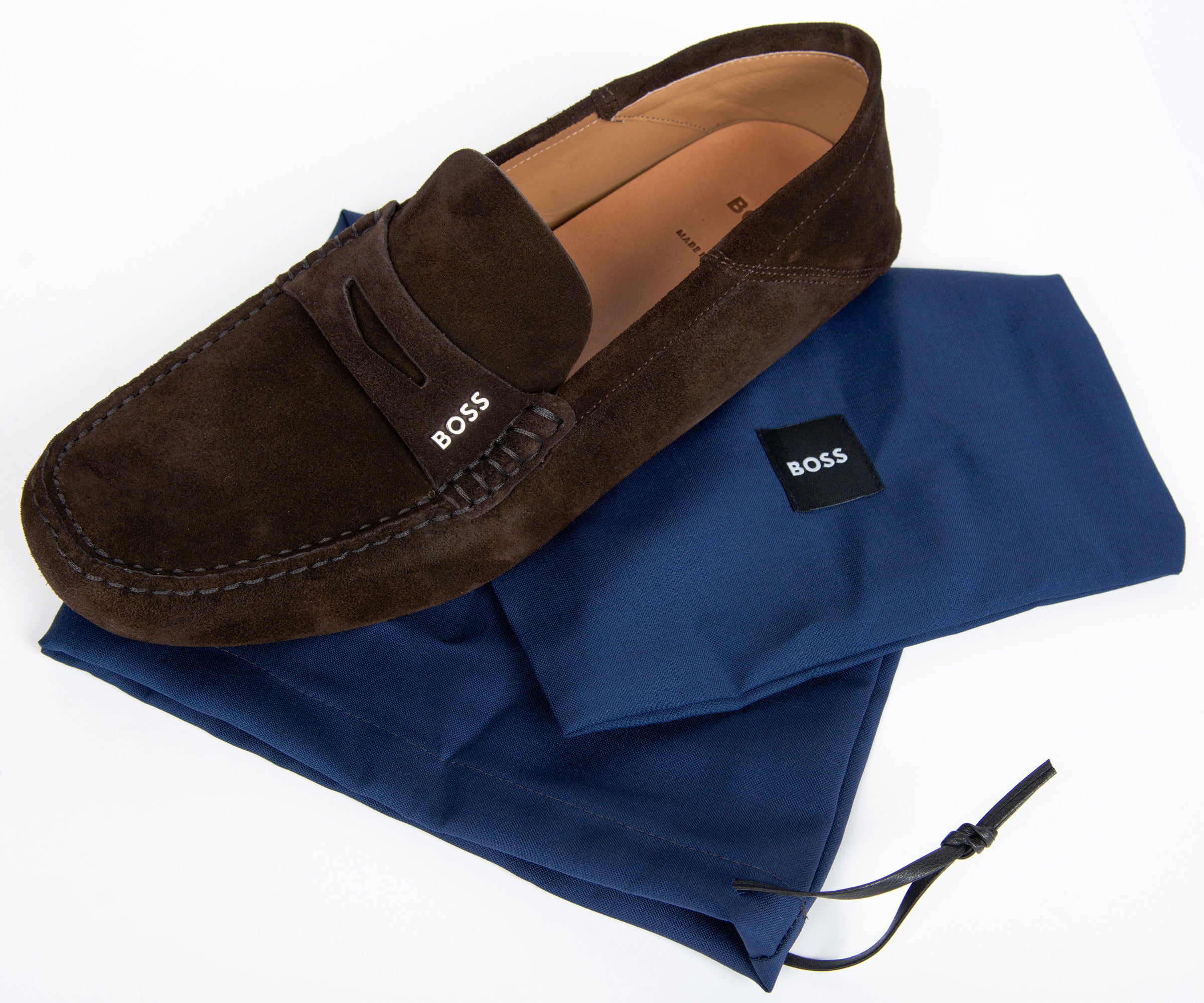 BOSS Driver Moccasins Suede Loafer Dark Brown - Image 6