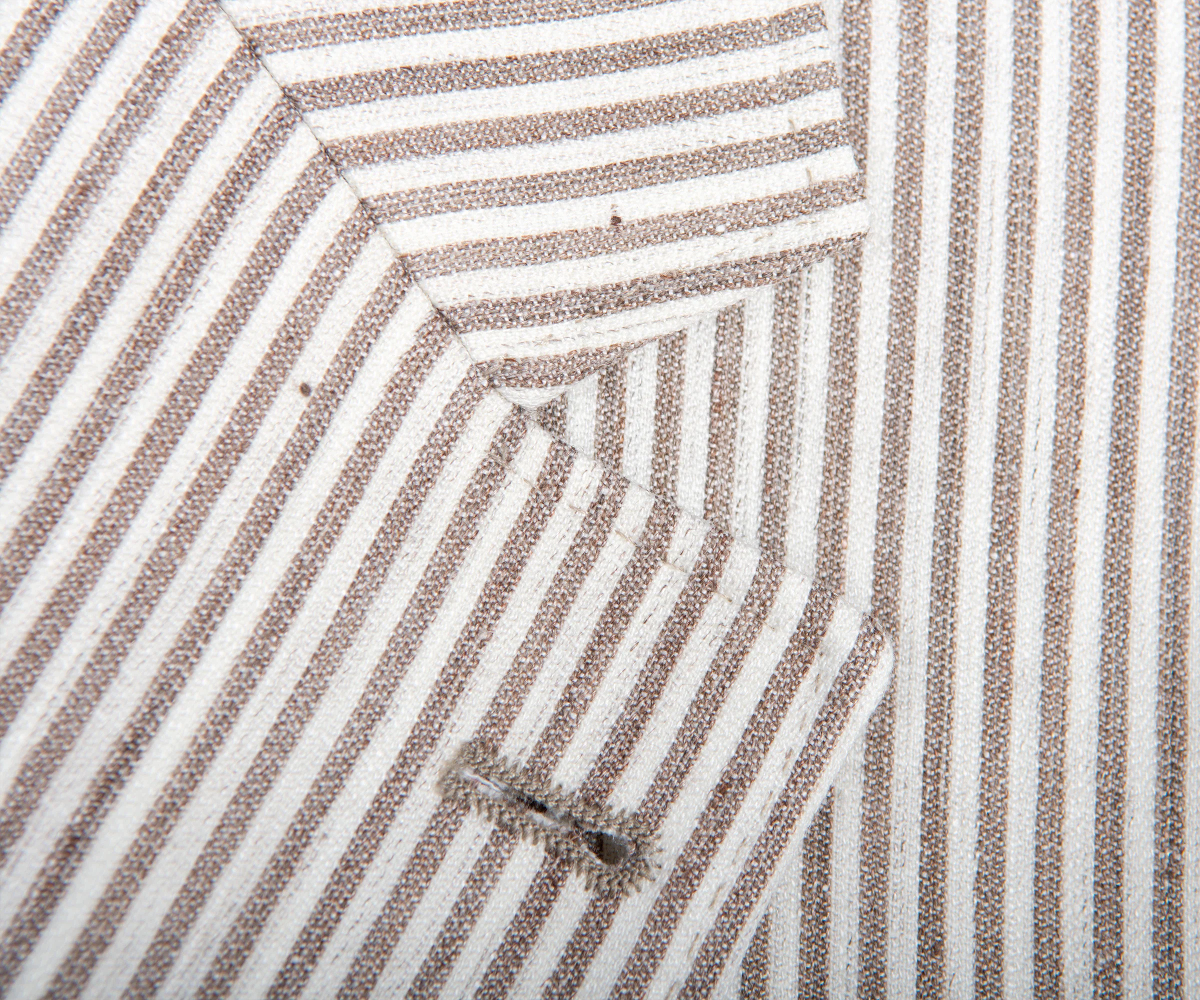 BRUNELLO CUCINELLI 'Bengal Stripe' Linen SB Blazer Beige/White - Image 2