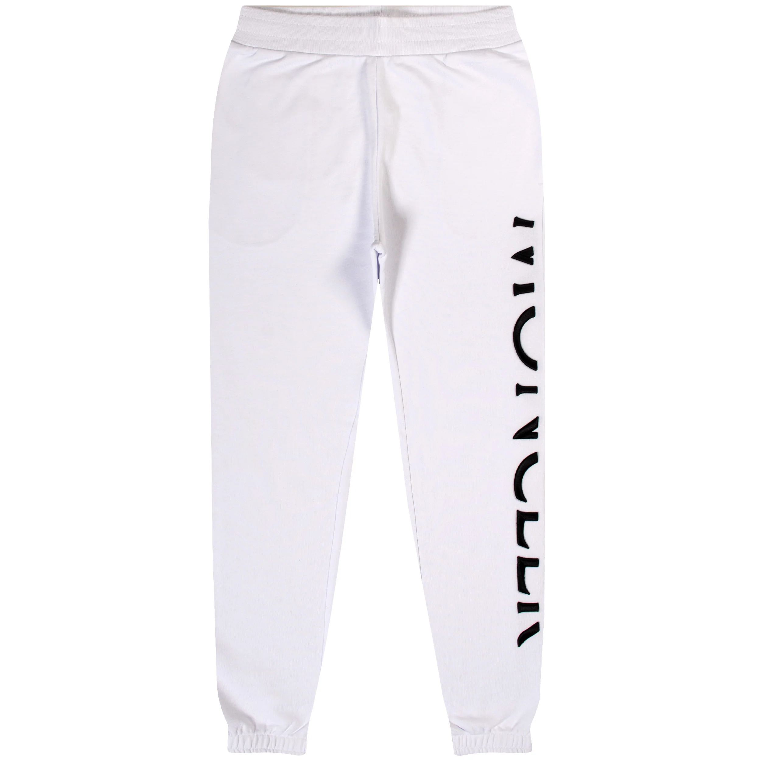 Moncler Embroided Side Logo Joggers White
