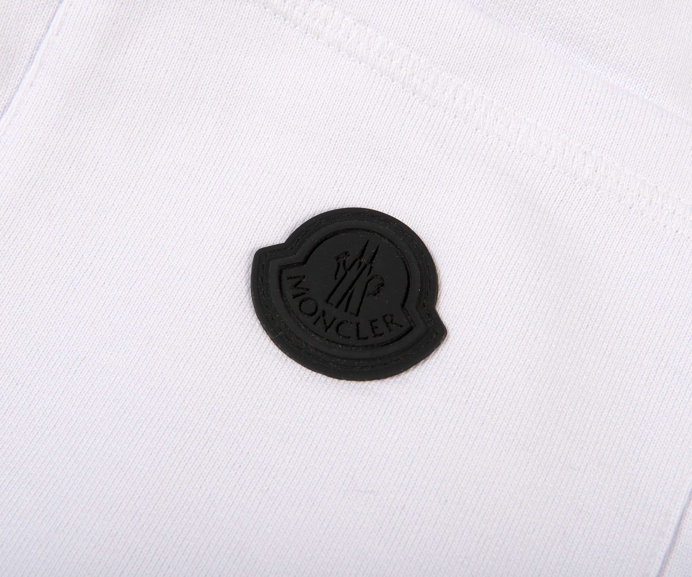 Moncler Embroided Side Logo Joggers White - Image 2