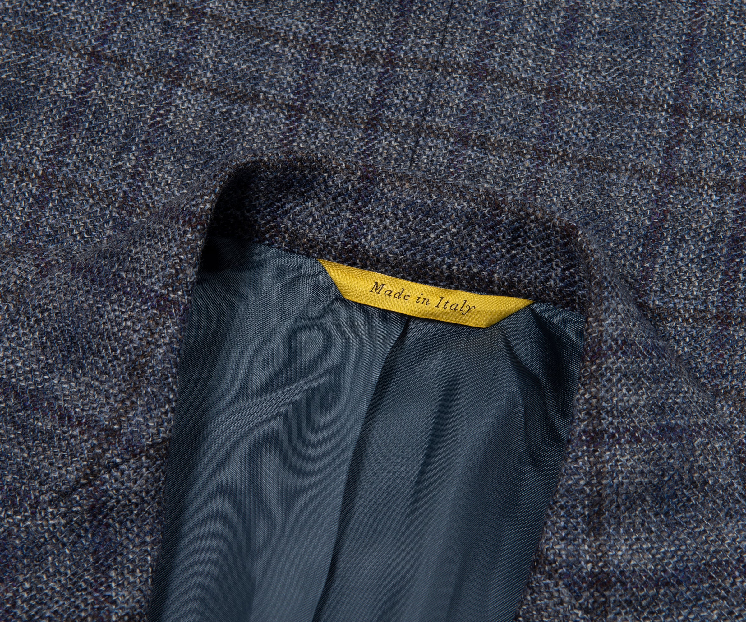 Canali Check Wool Unlined Blazer Navy/Charcoal - Image 2