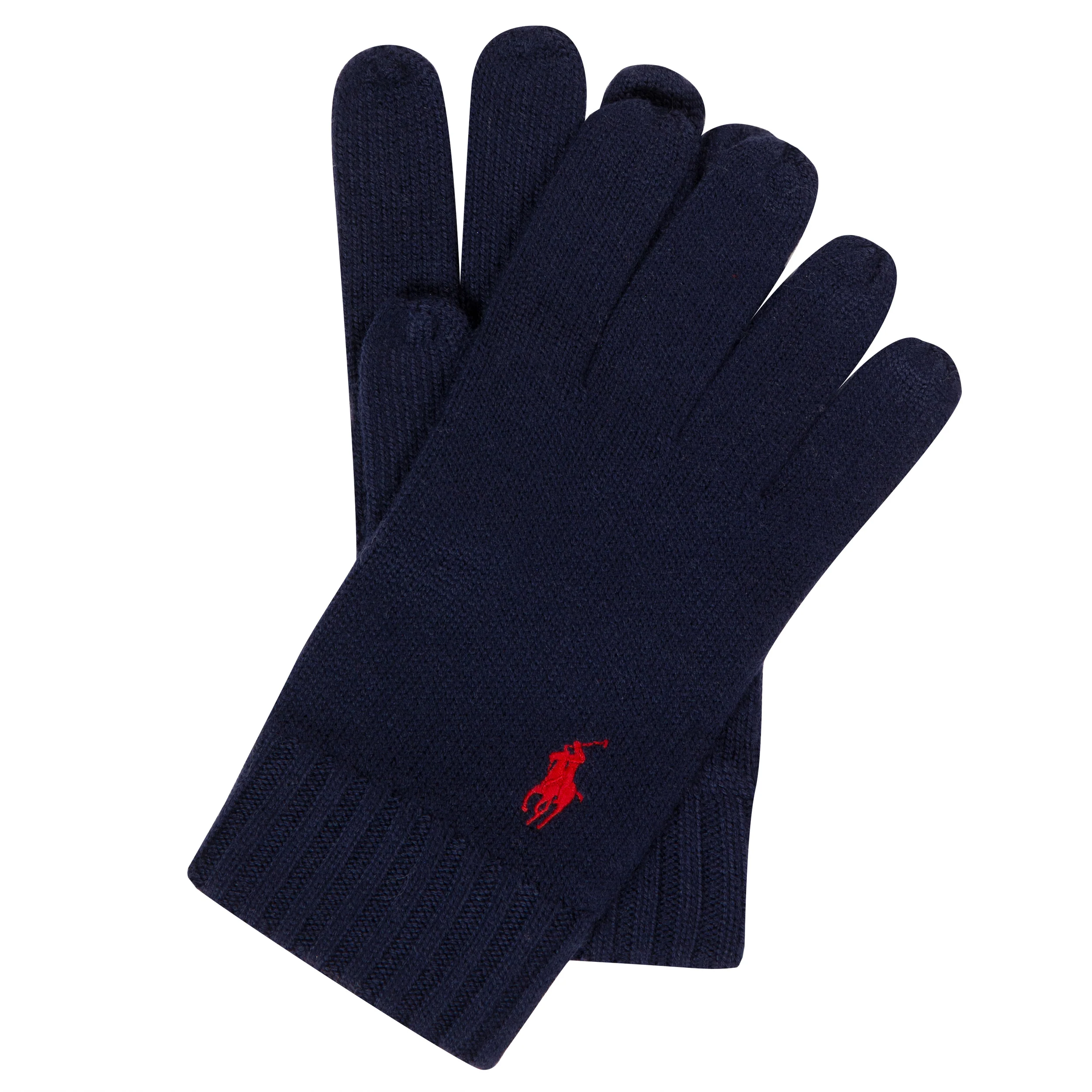 Ralph Lauren Classic Logo Wool Gloves Navy
