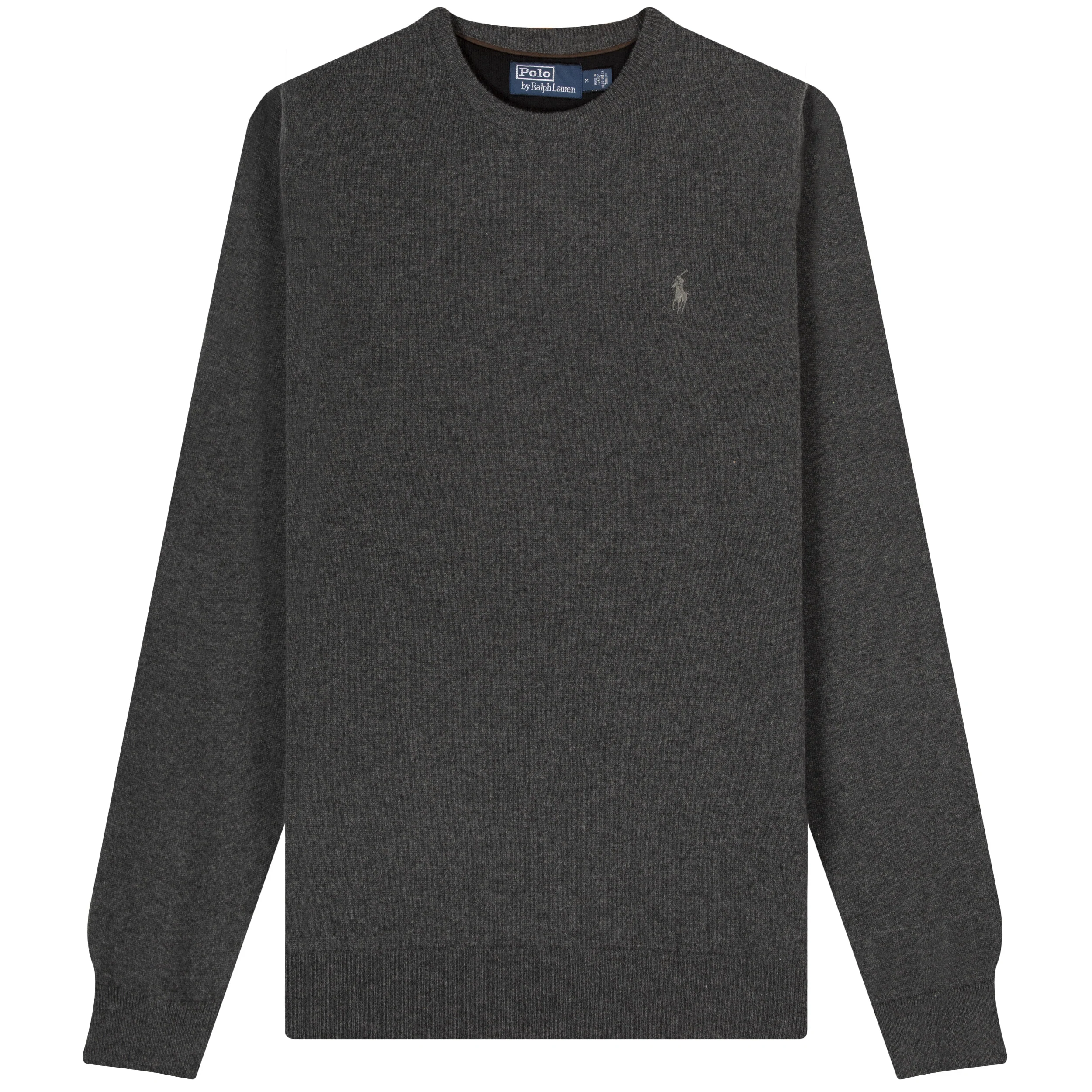 Ralph Lauren Classic Logo Crewneck Knit Dark Charcoal Heather
