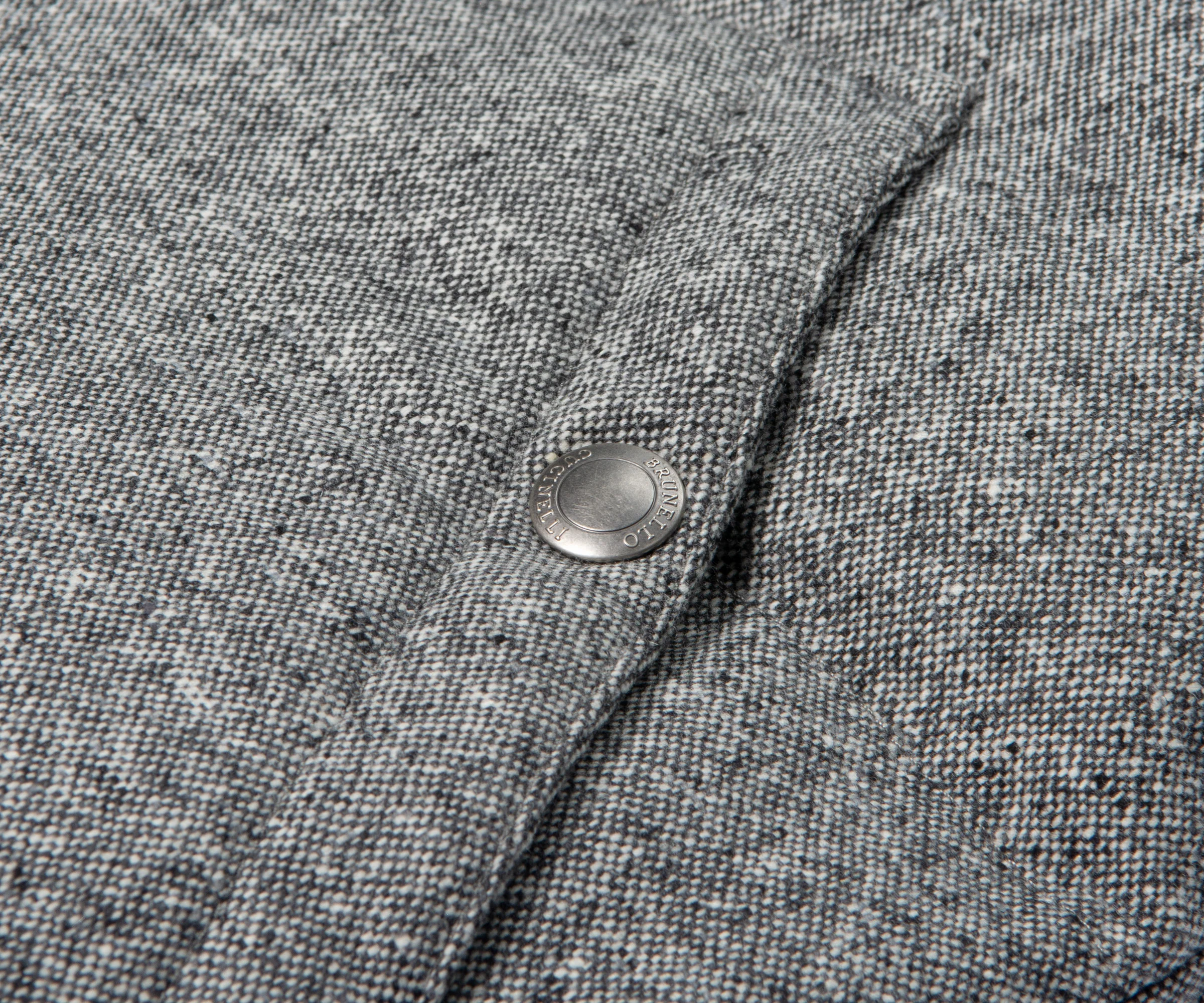 BRUNELLO CUCINELLI High Neck Padded Gilet Heather Grey - Image 2