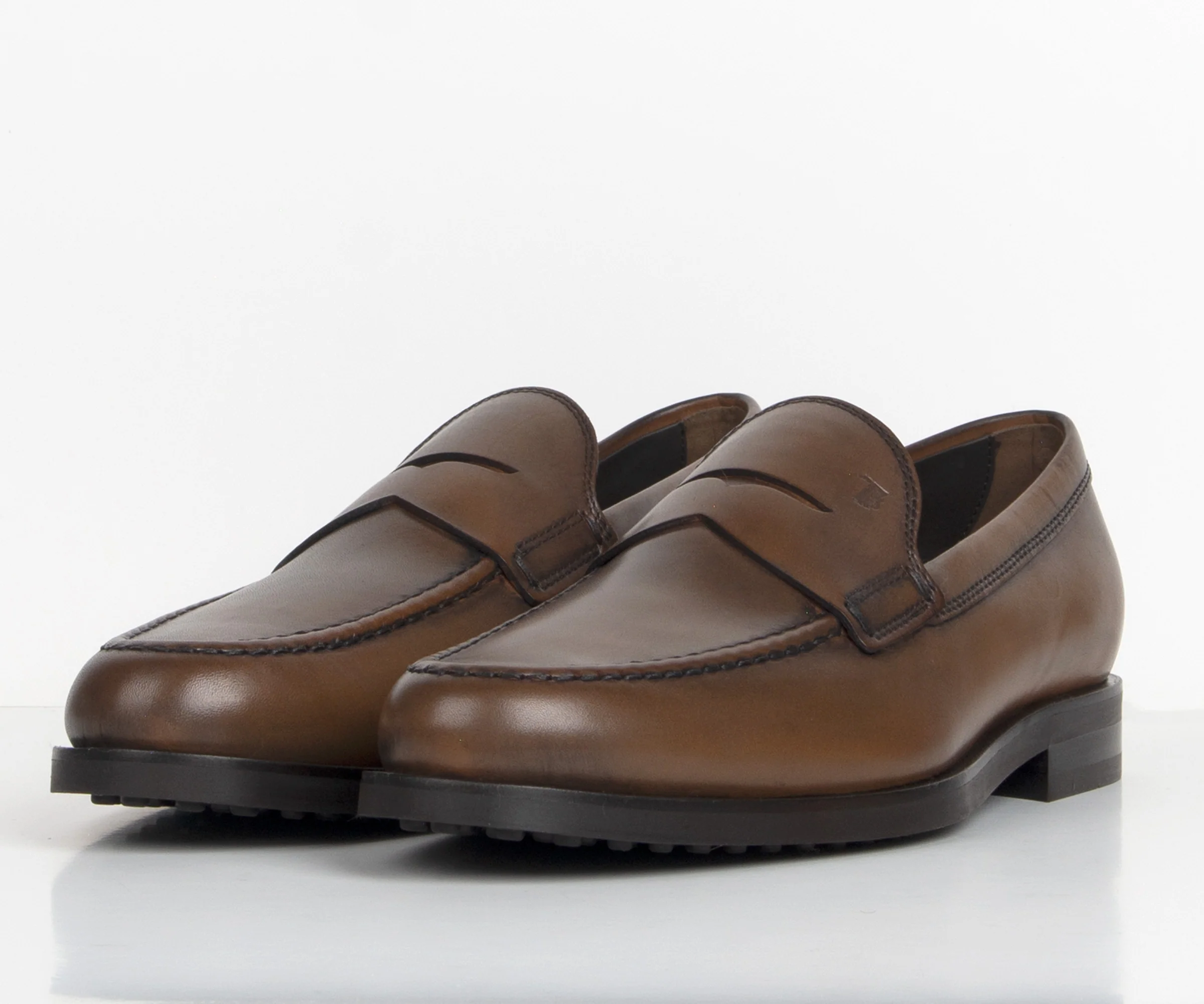Tods Penny Rubber Sole Loafer Chocolate Brown - Image 5