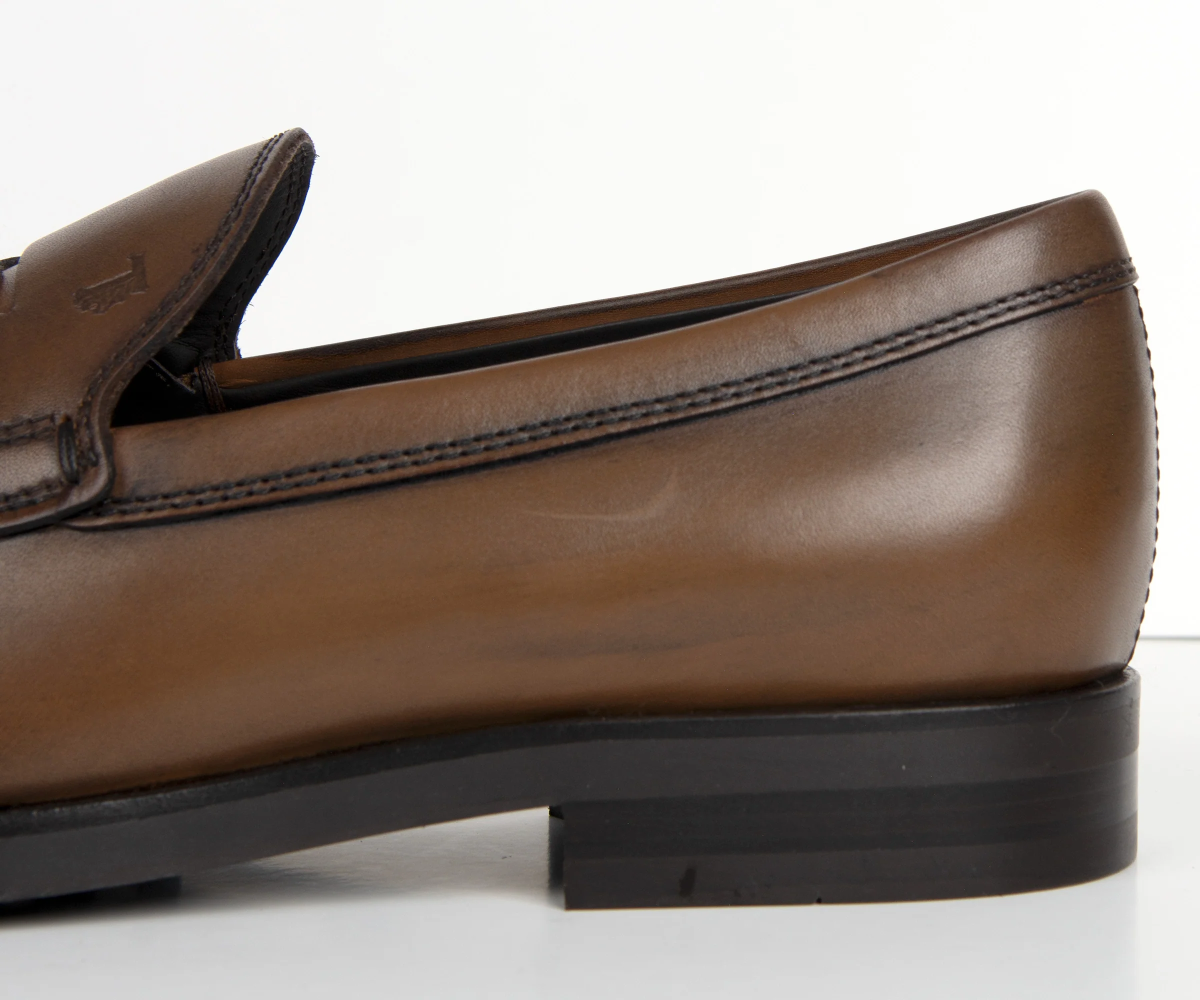 Tods Penny Rubber Sole Loafer Chocolate Brown - Image 6