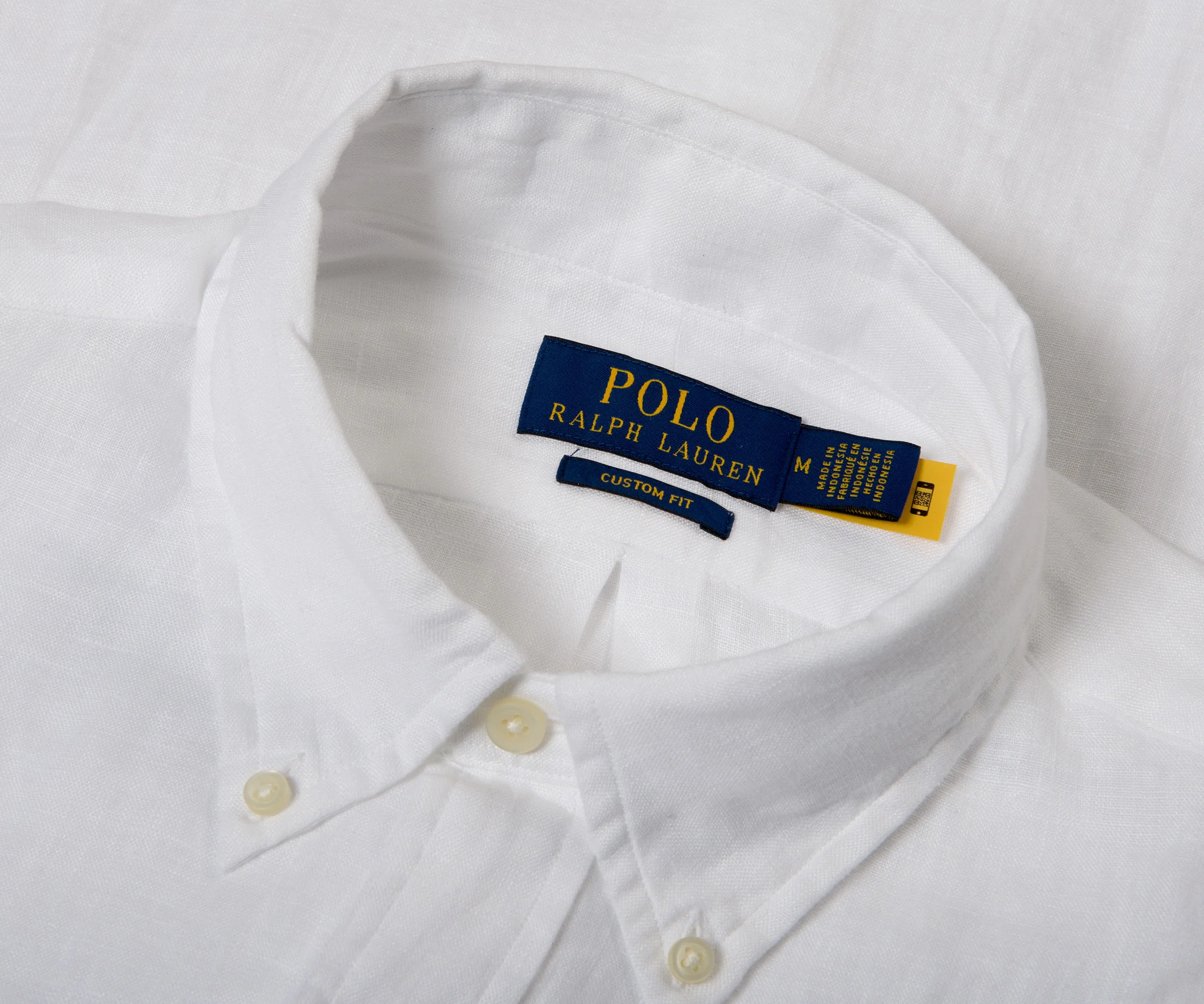 Ralph Lauren Custom Fit Linen Shirt White - Image 2