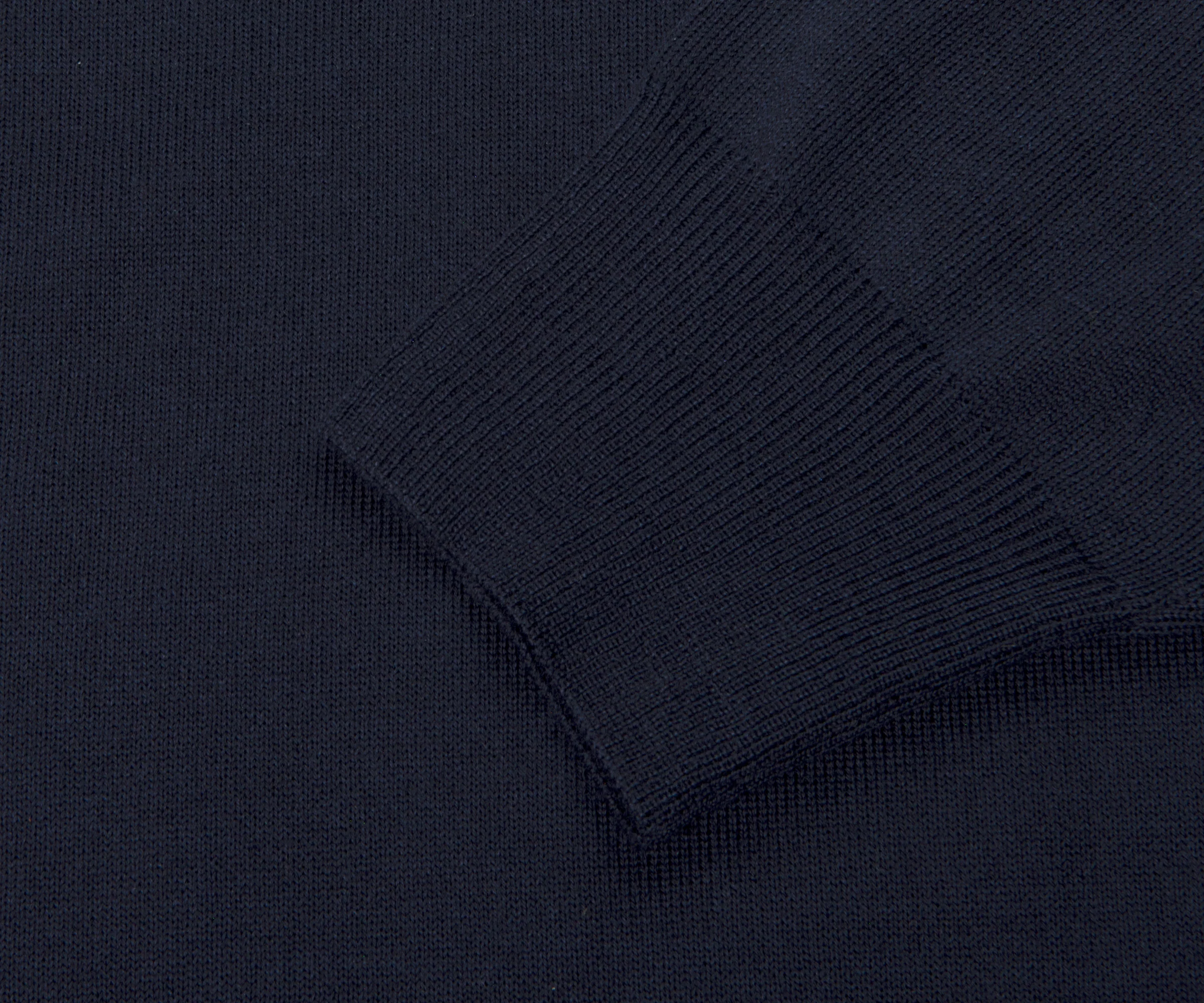 Canali LS Merino Polo Navy - Image 3