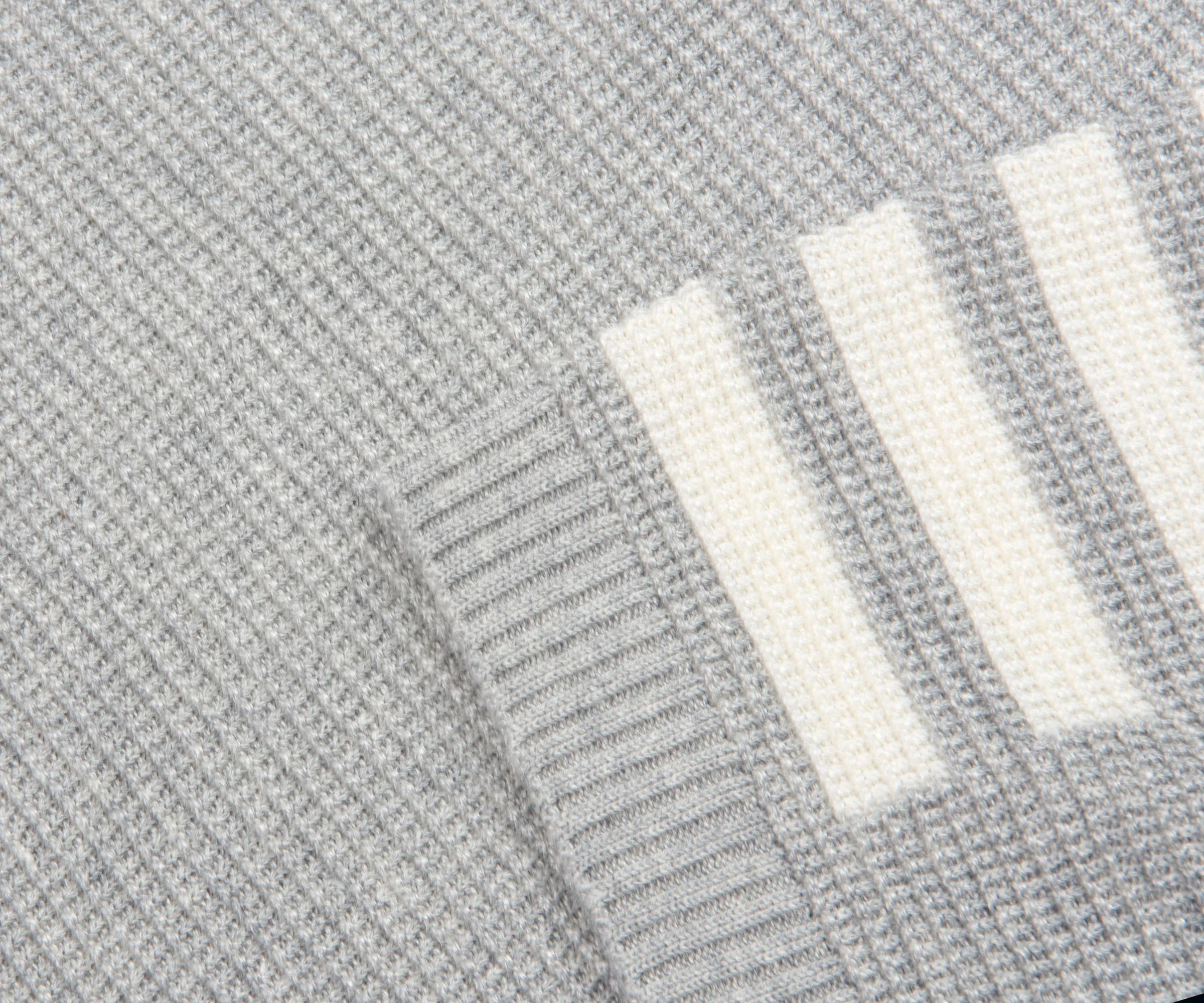 Thom Browne Linen Cotton 4-Bar Relaxed Fit Polo Grey - Image 3