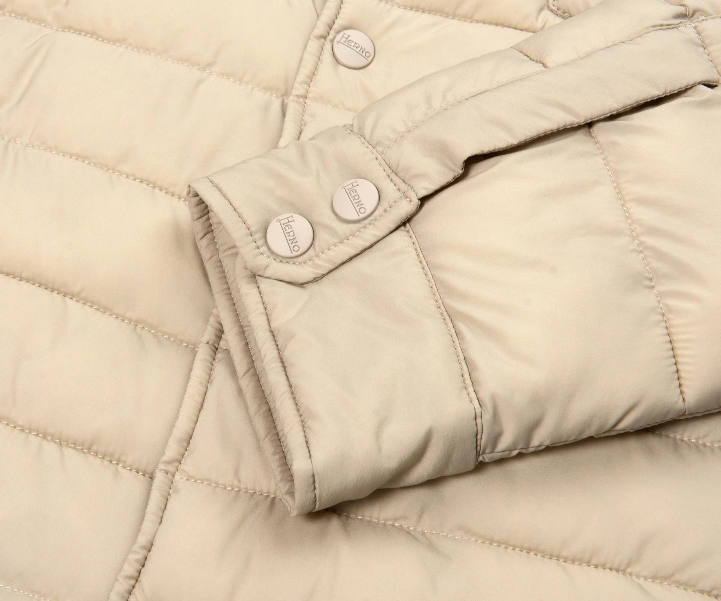 Herno Padded Chest Pocket jacket Cream - Image 8