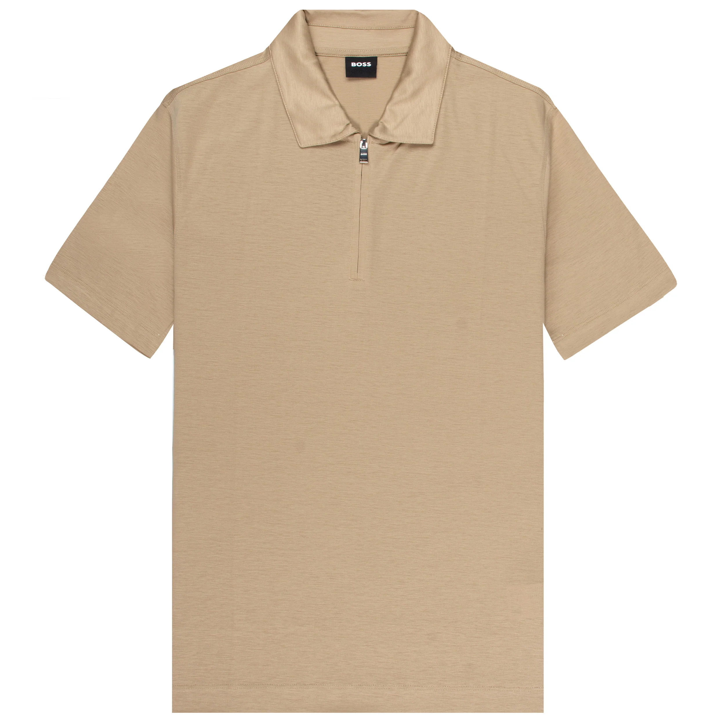 BOSS H-Paras Zip Up SS Polo Beige