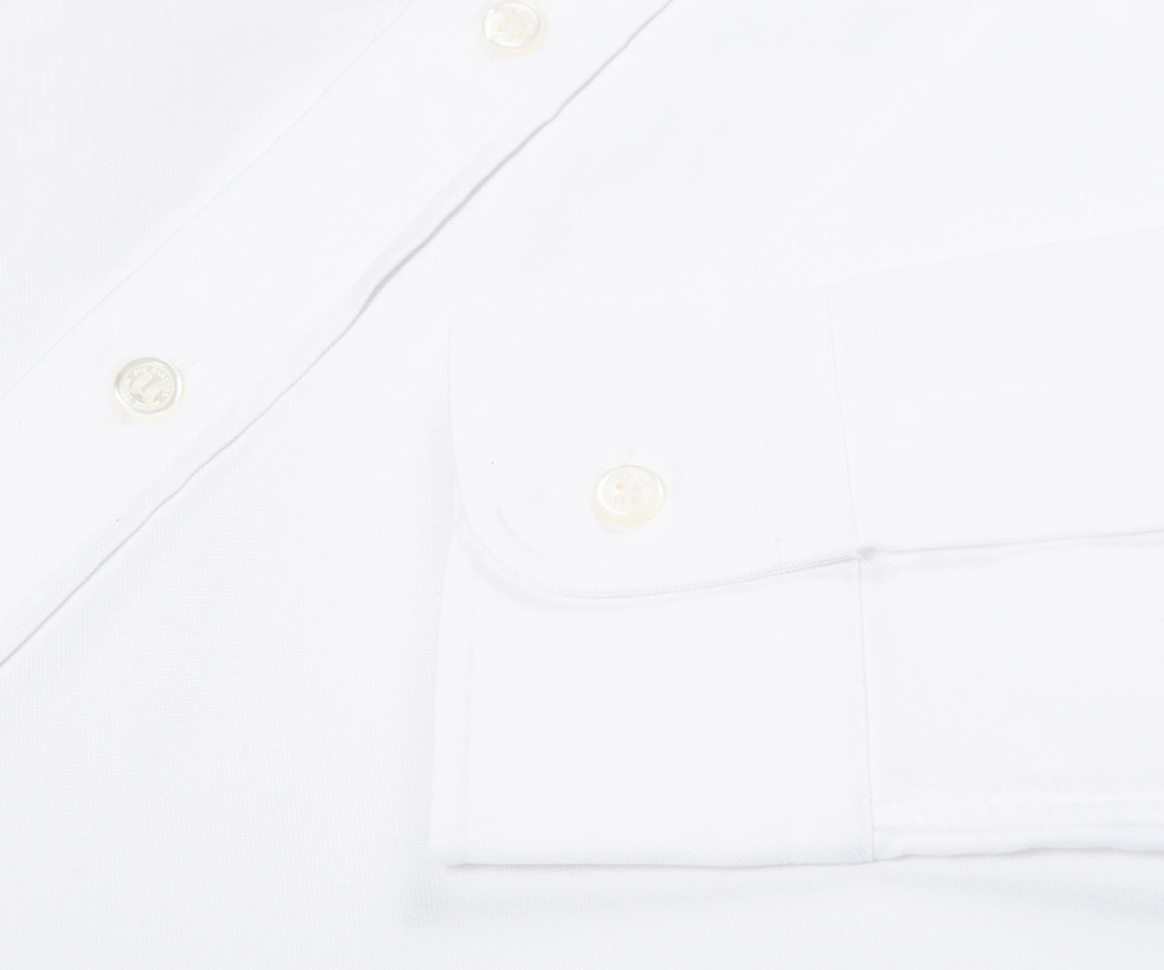 Comme Des Garcons Hem Logo Cotton Shirt White - Image 5