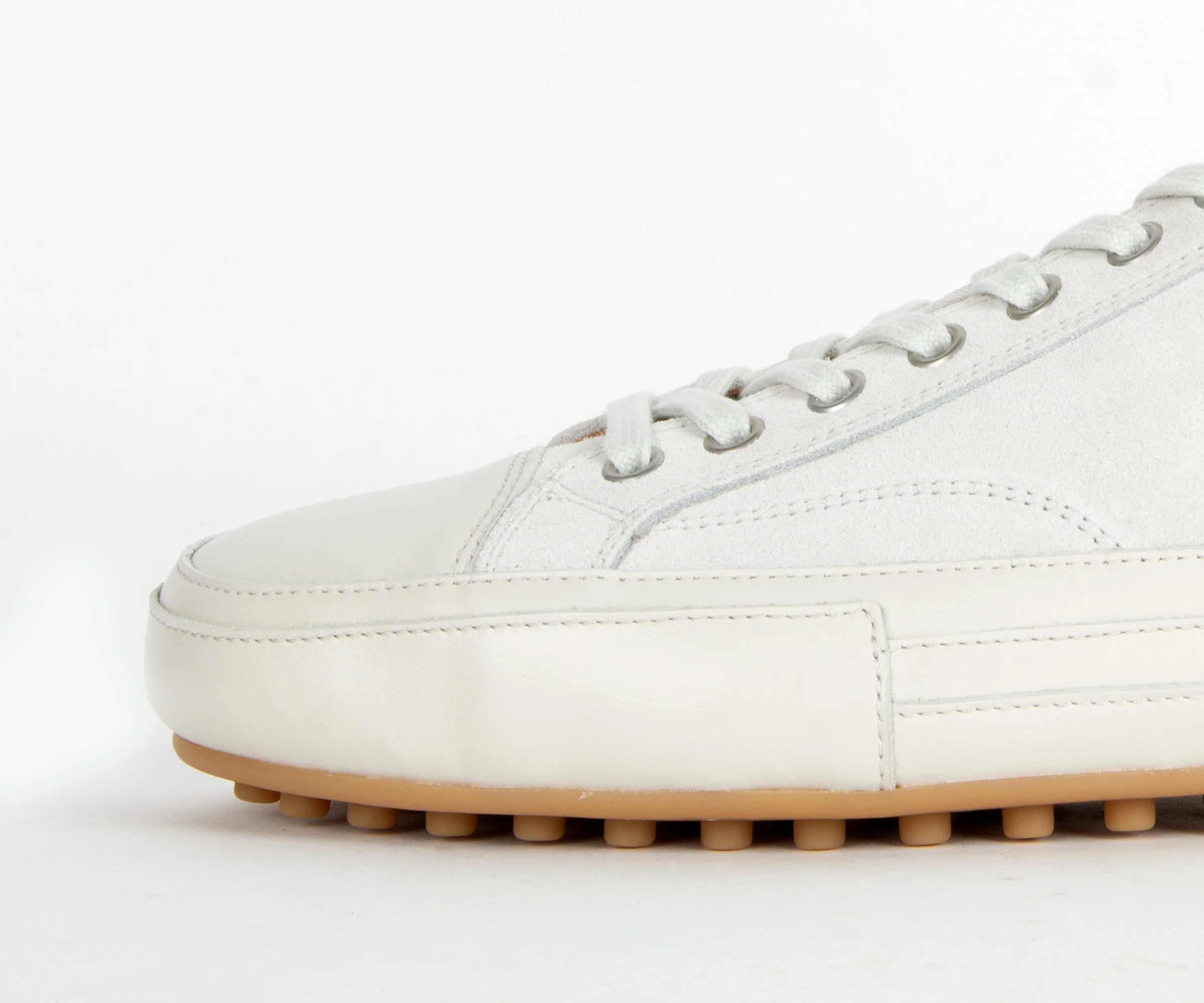 Tods Converse Suede & Leather Trainer White - Image 2