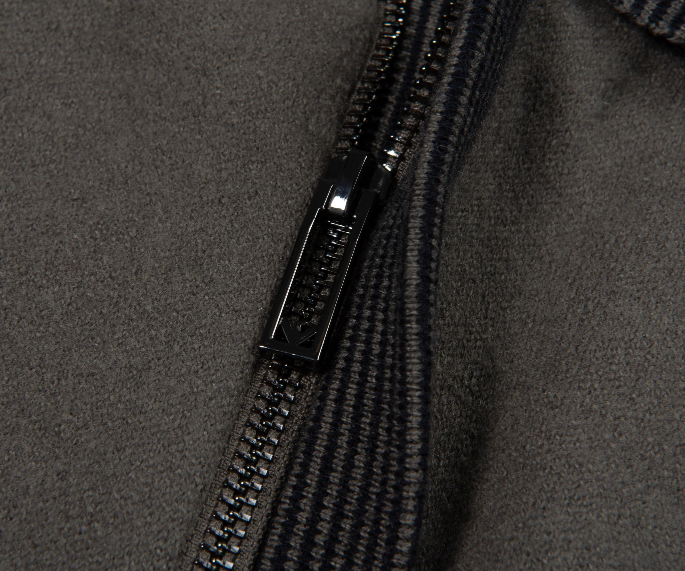 Emporio Armani Khaki Woolen Trim Detailed Full Zip Cardigan - Image 7
