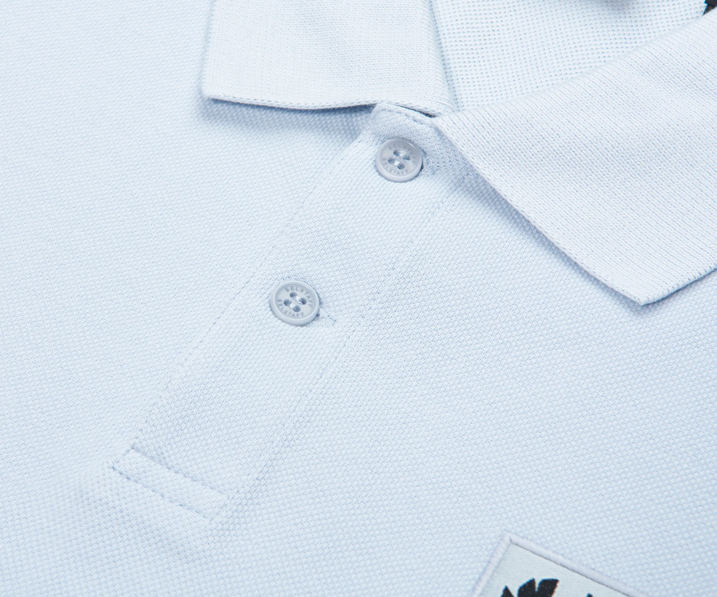 Belstaff Sky Blue Polo Shirt - Image 3