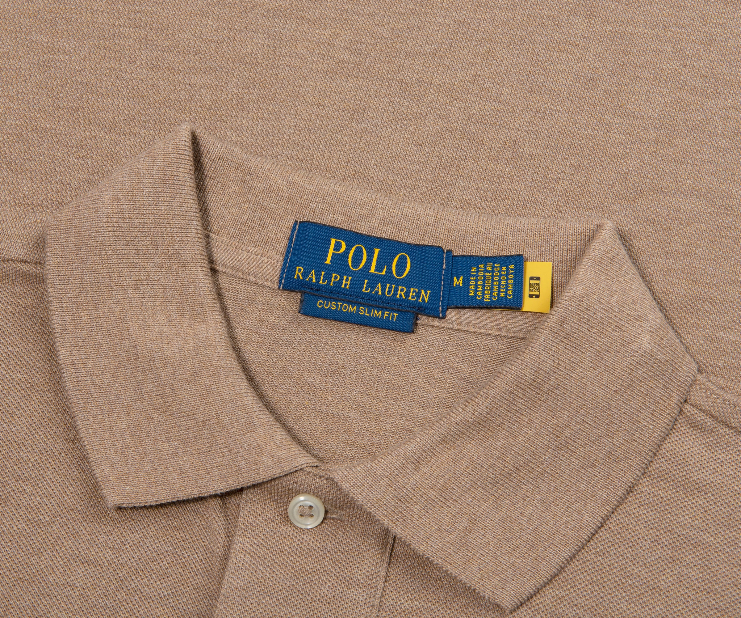 Ralph Lauren Brown Heather Custom Slim Fit Polo Shirt - Image 2