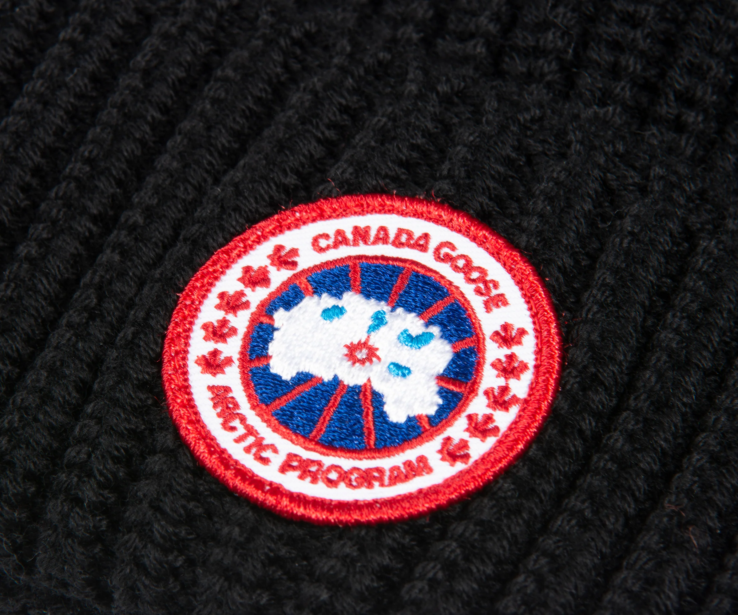 Canada Goose Black Rib Toque Beanie - Image 2