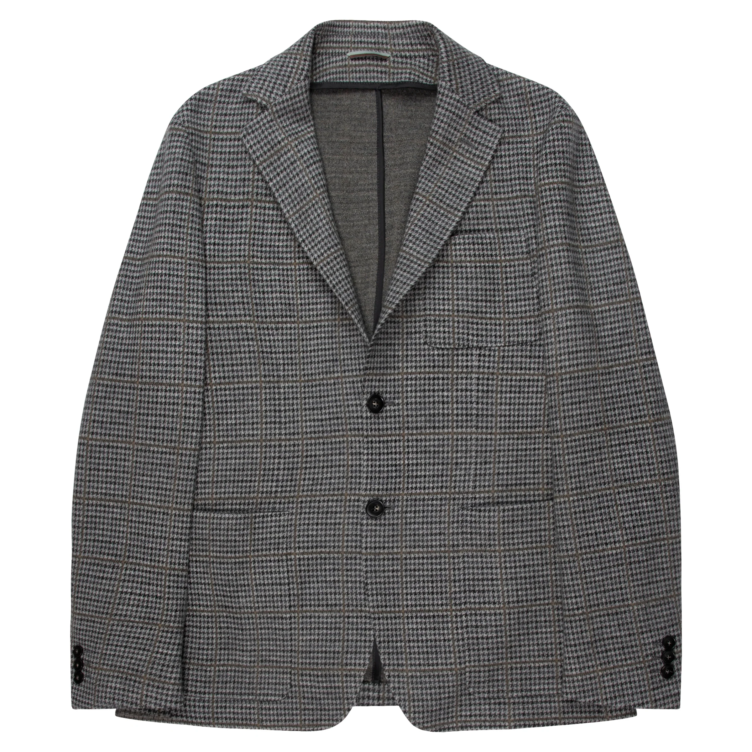 Canali Grey Impeccable Checked Soft Wool Jacket