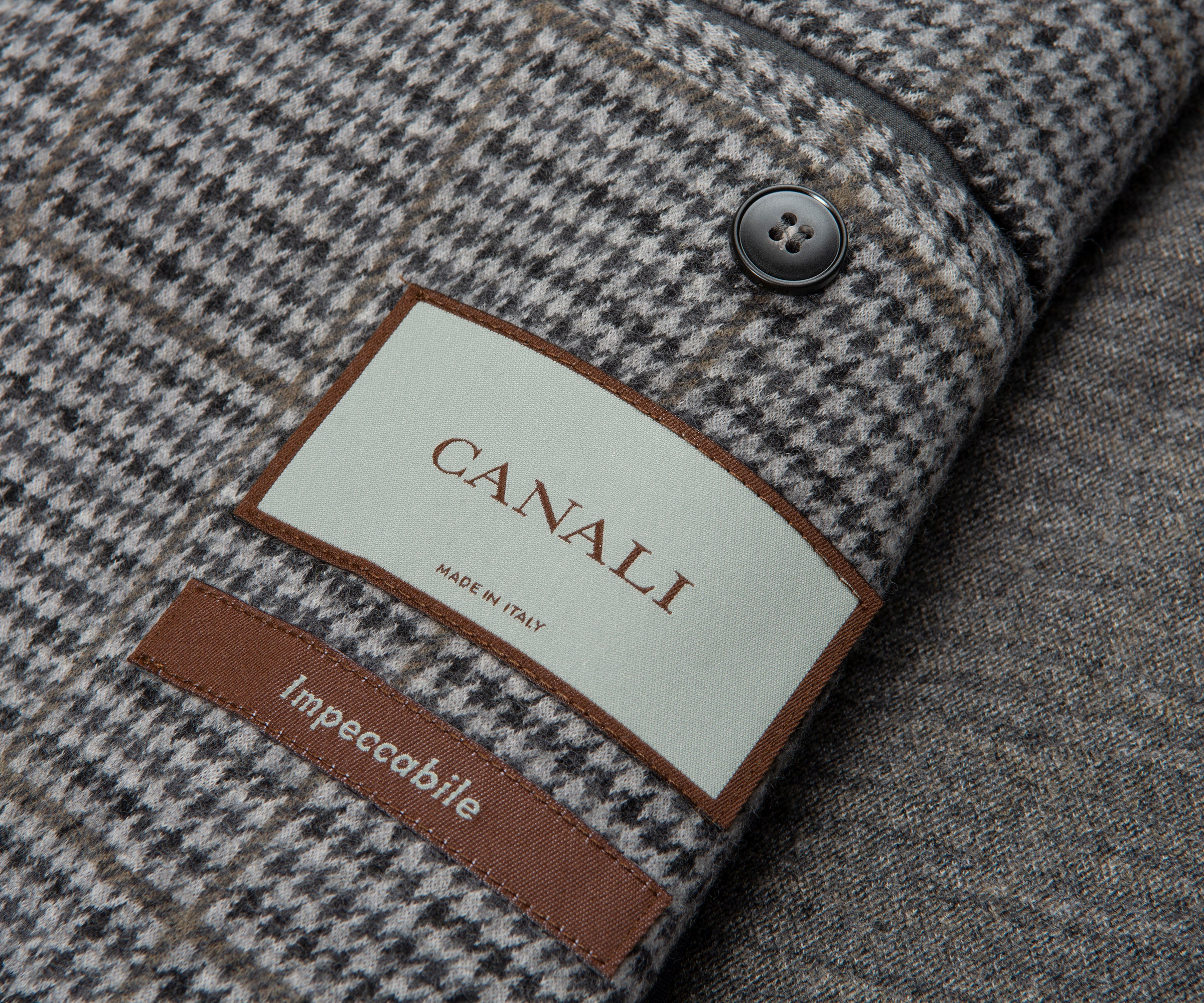 Canali Grey Impeccable Checked Soft Wool Jacket - Image 4