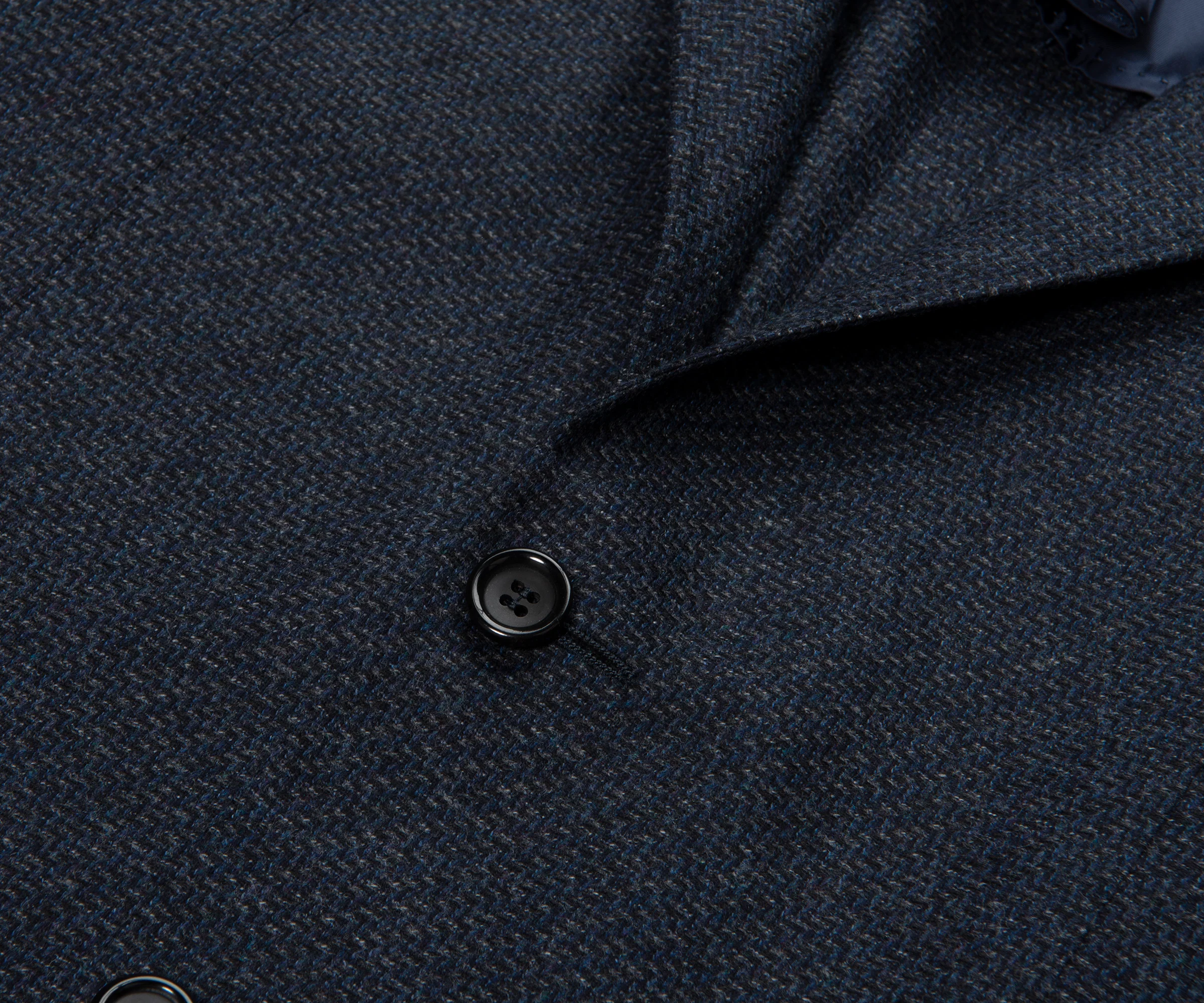 Canali Navy Kei Style Soft Wool Jacket - Image 3