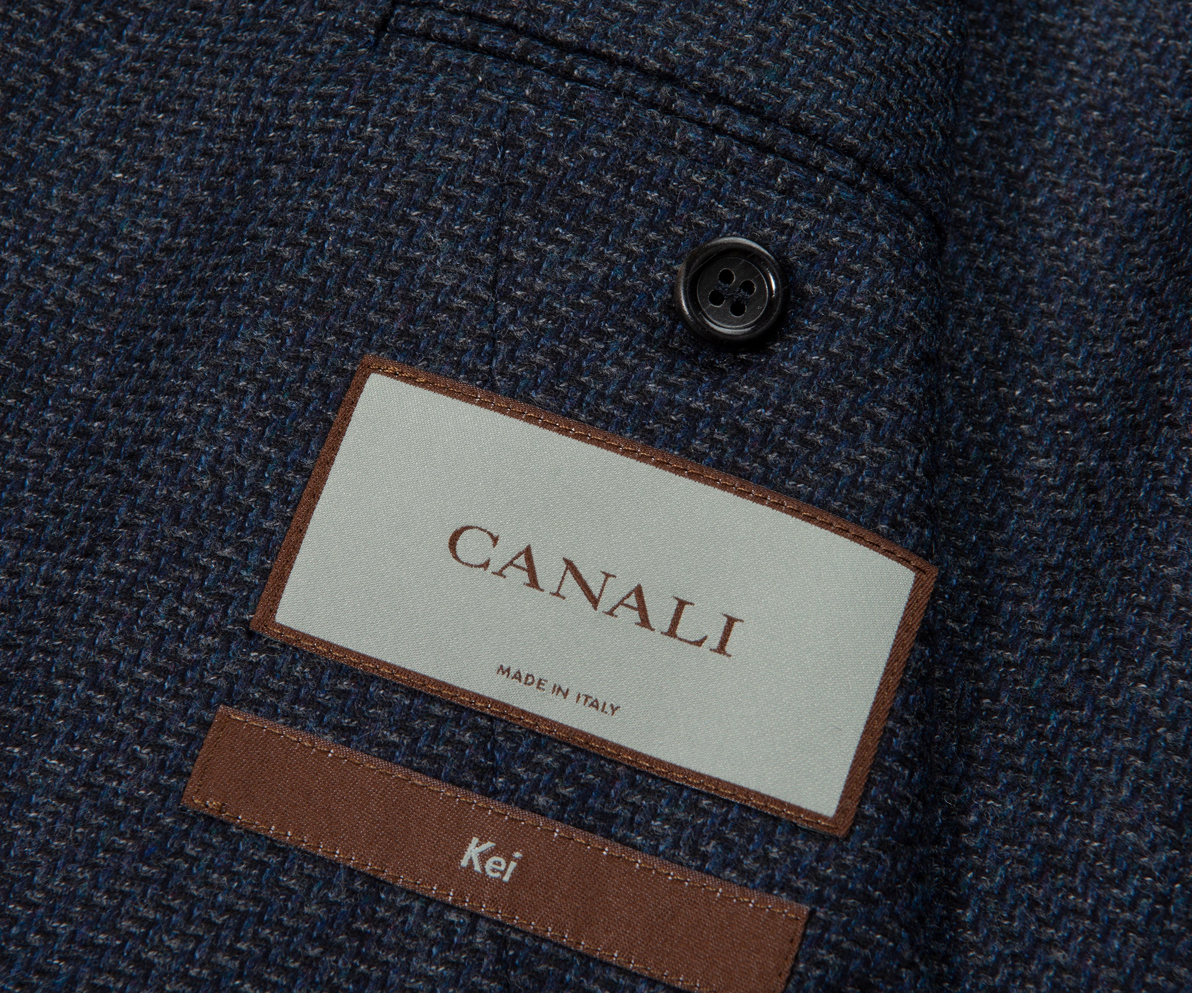 Canali Navy Kei Style Soft Wool Jacket - Image 4