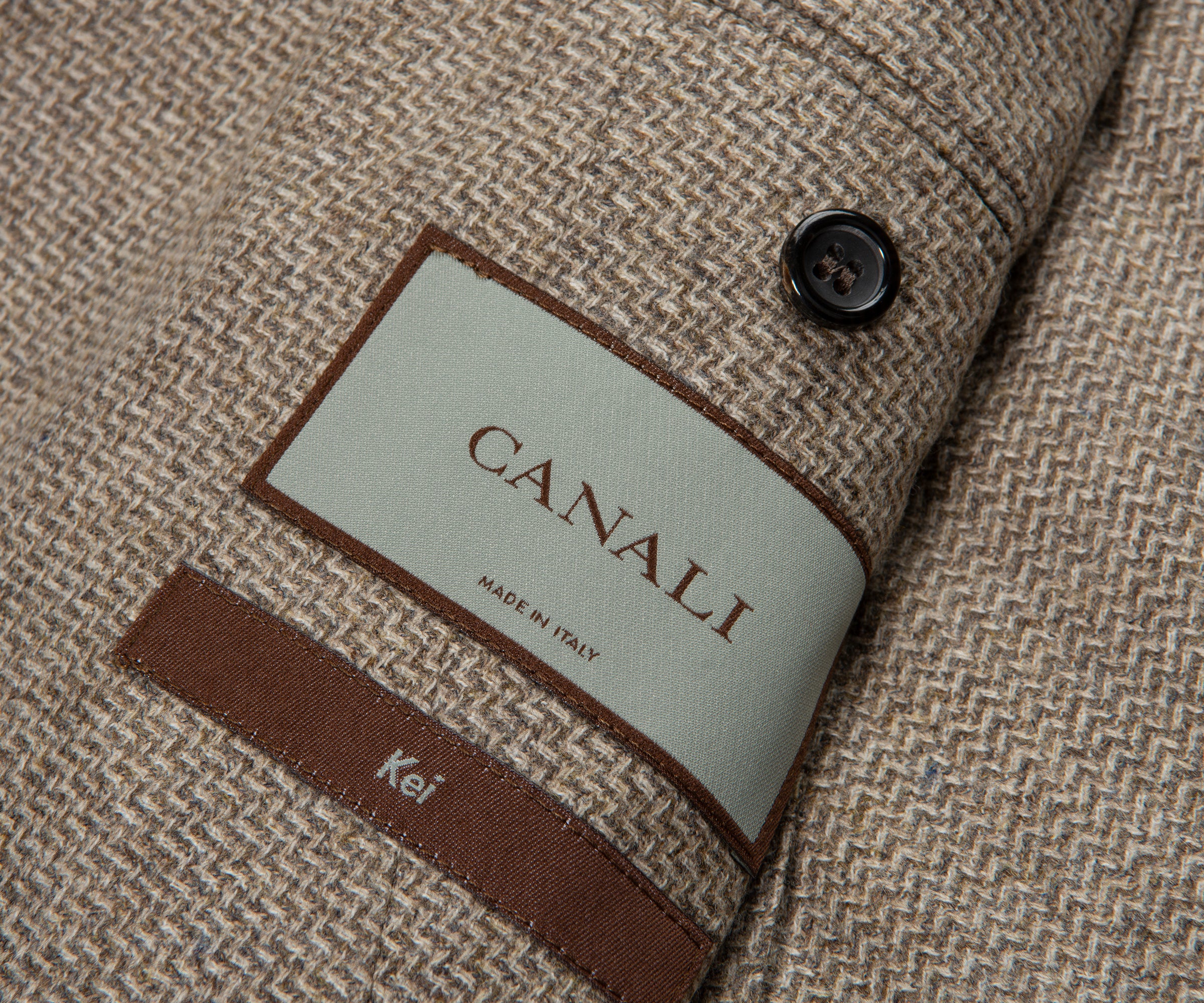 Canali Sand Kei Style Chevron Jacket - Image 4