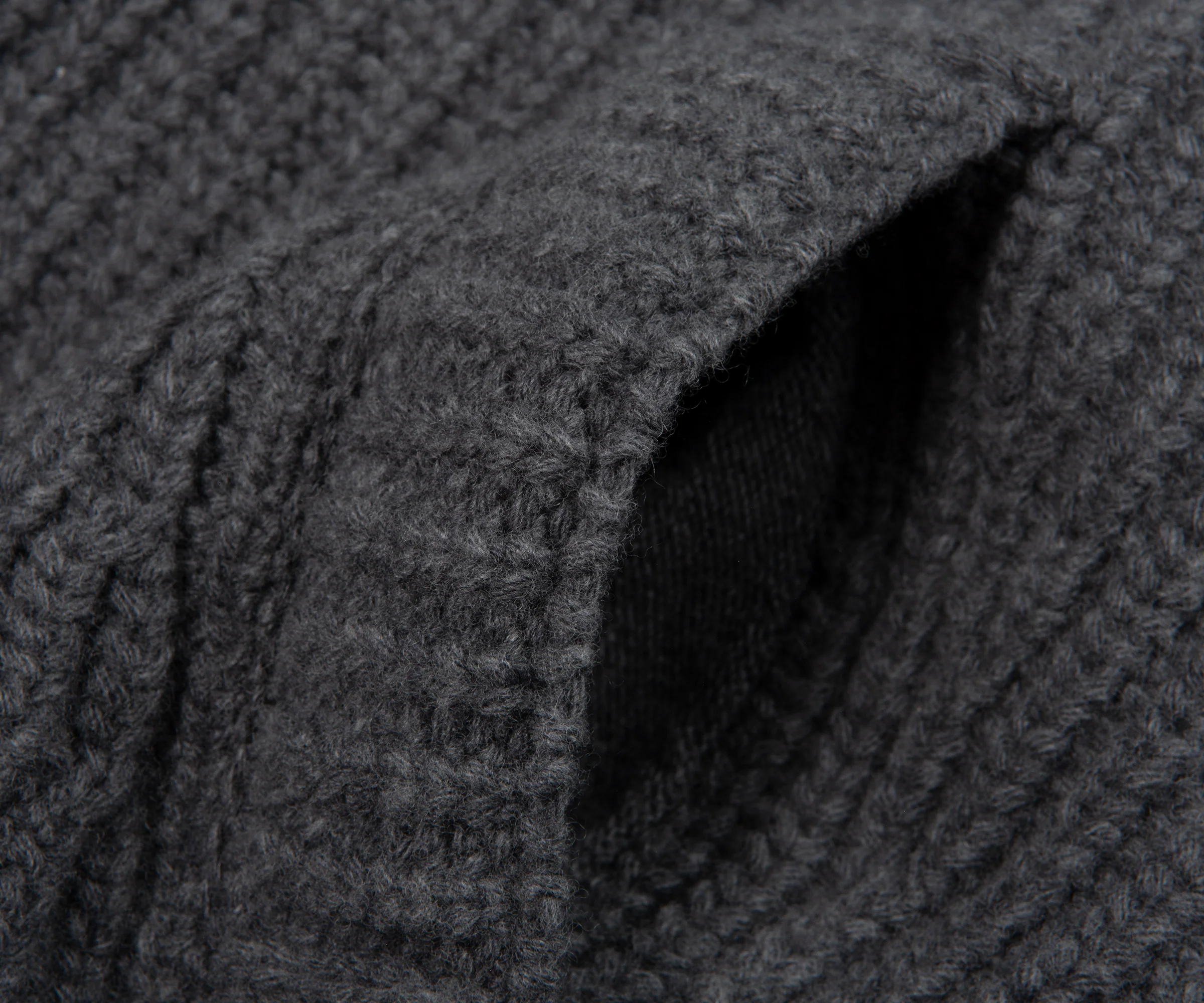 Herno Grey Chunky Knitted Hybrid Cardigan - Image 9