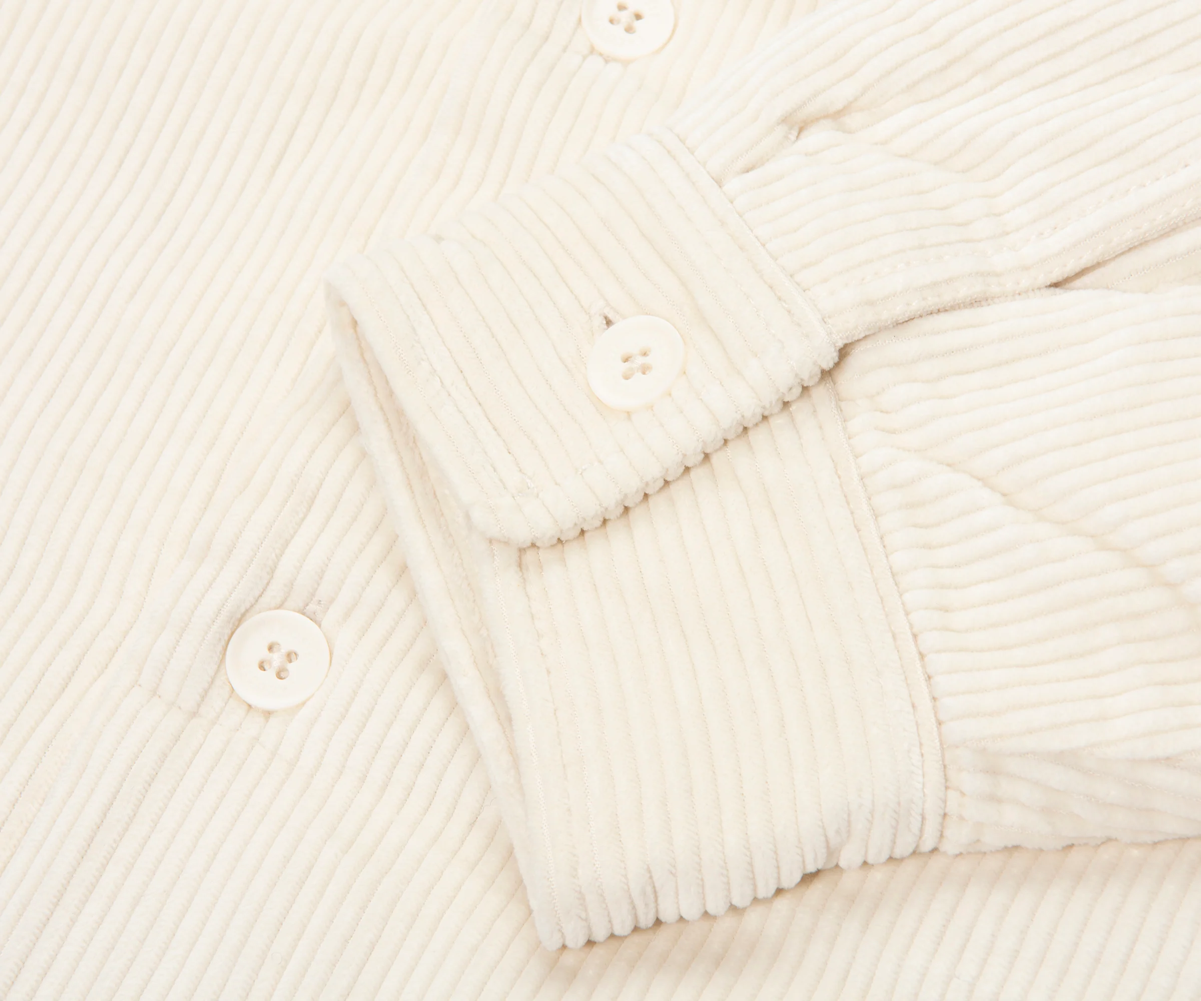 Lacoste Cream Cord Overshirt - Image 4