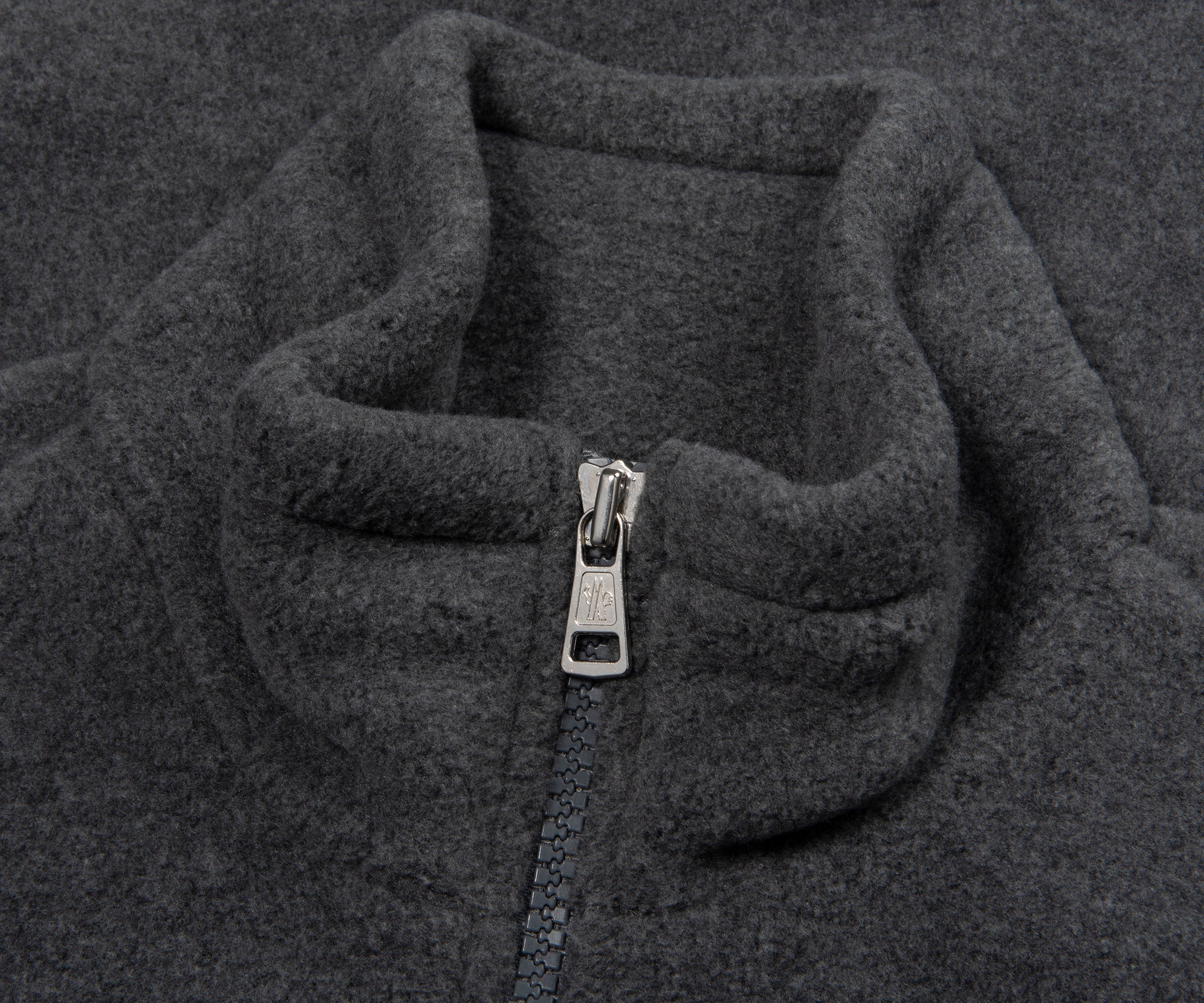 Moncler Grey Full-Zip Hybrid Fleece - Image 2