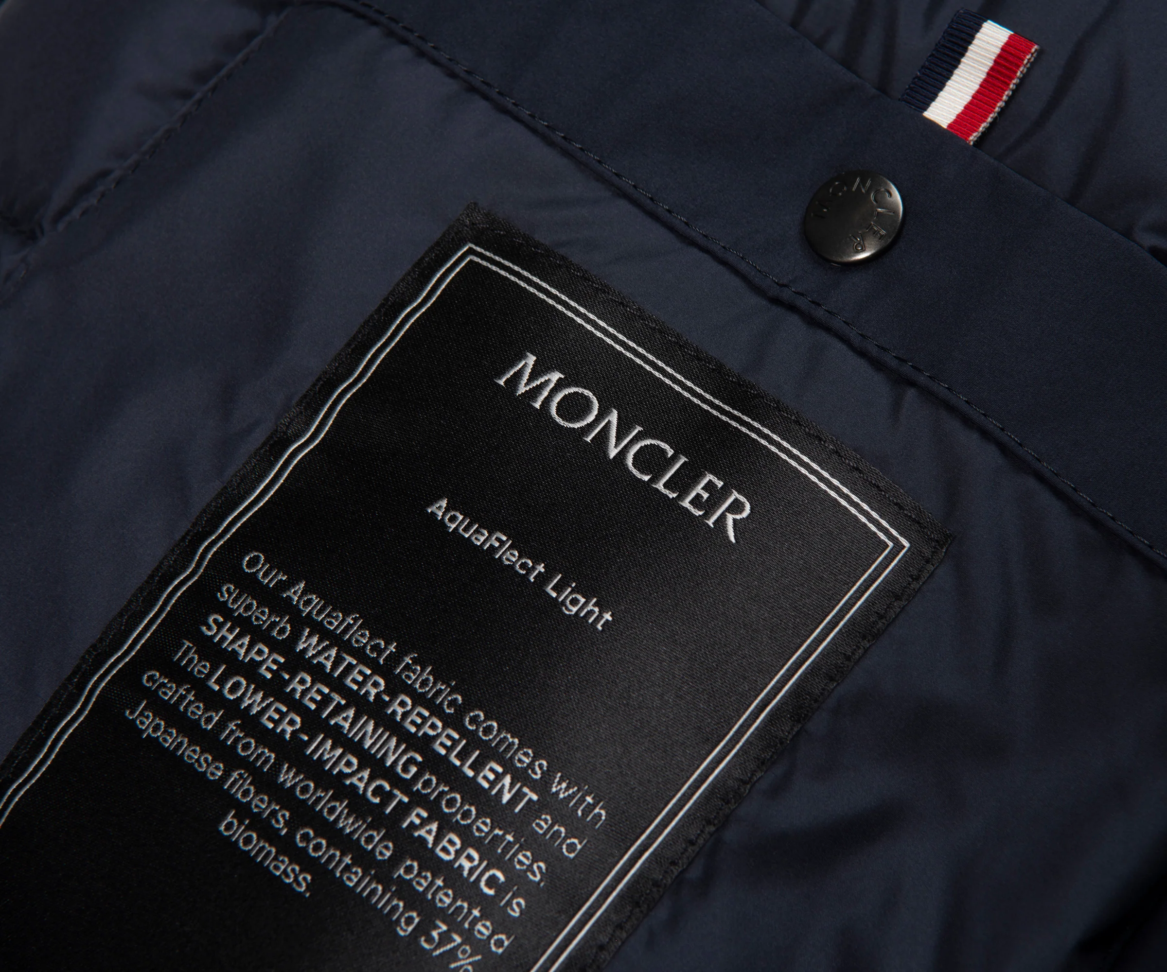 Moncler Navy Nohedes Leather Pocket Hooded Jacket - Image 4