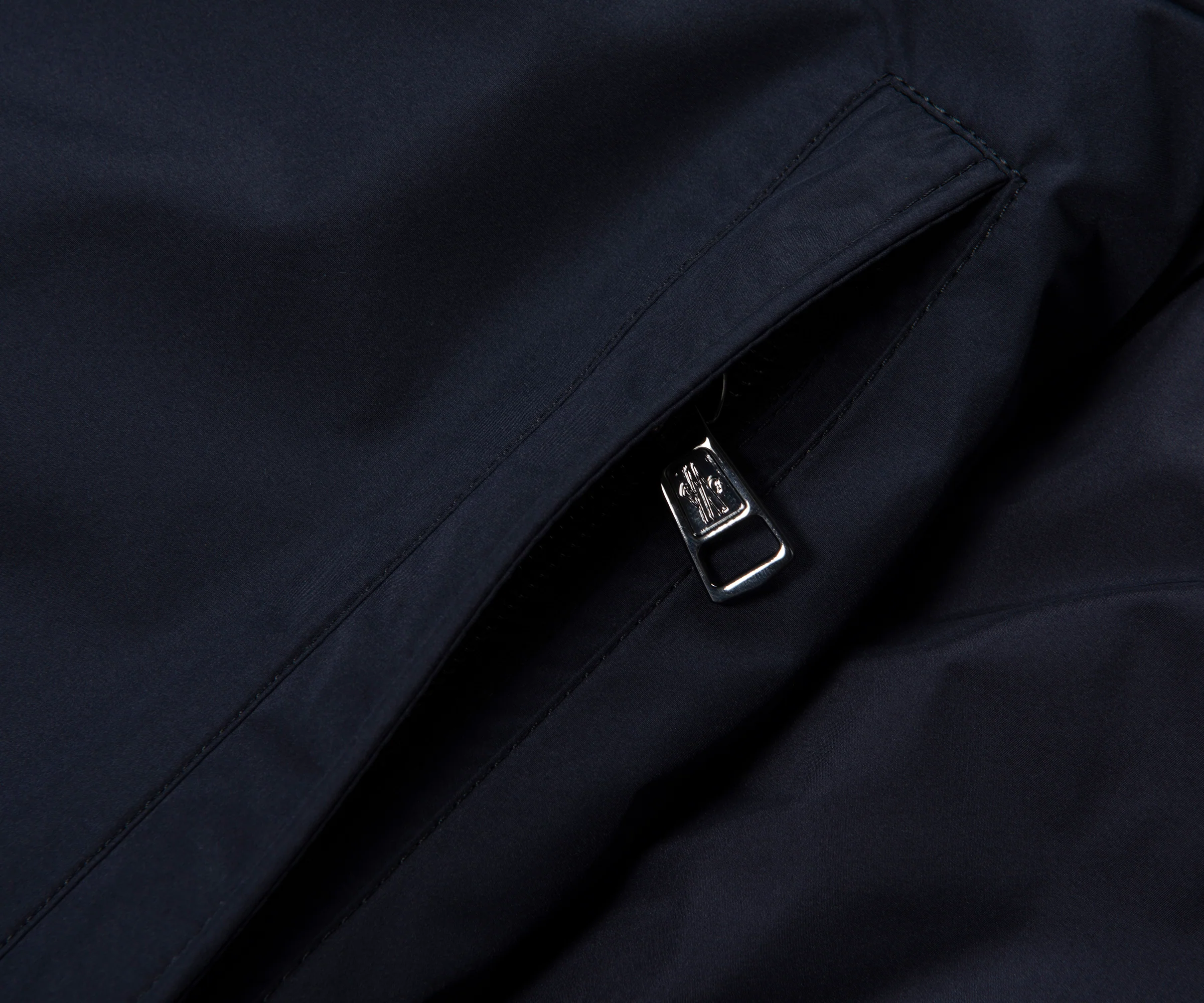 Moncler Navy Nohedes Leather Pocket Hooded Jacket - Image 7
