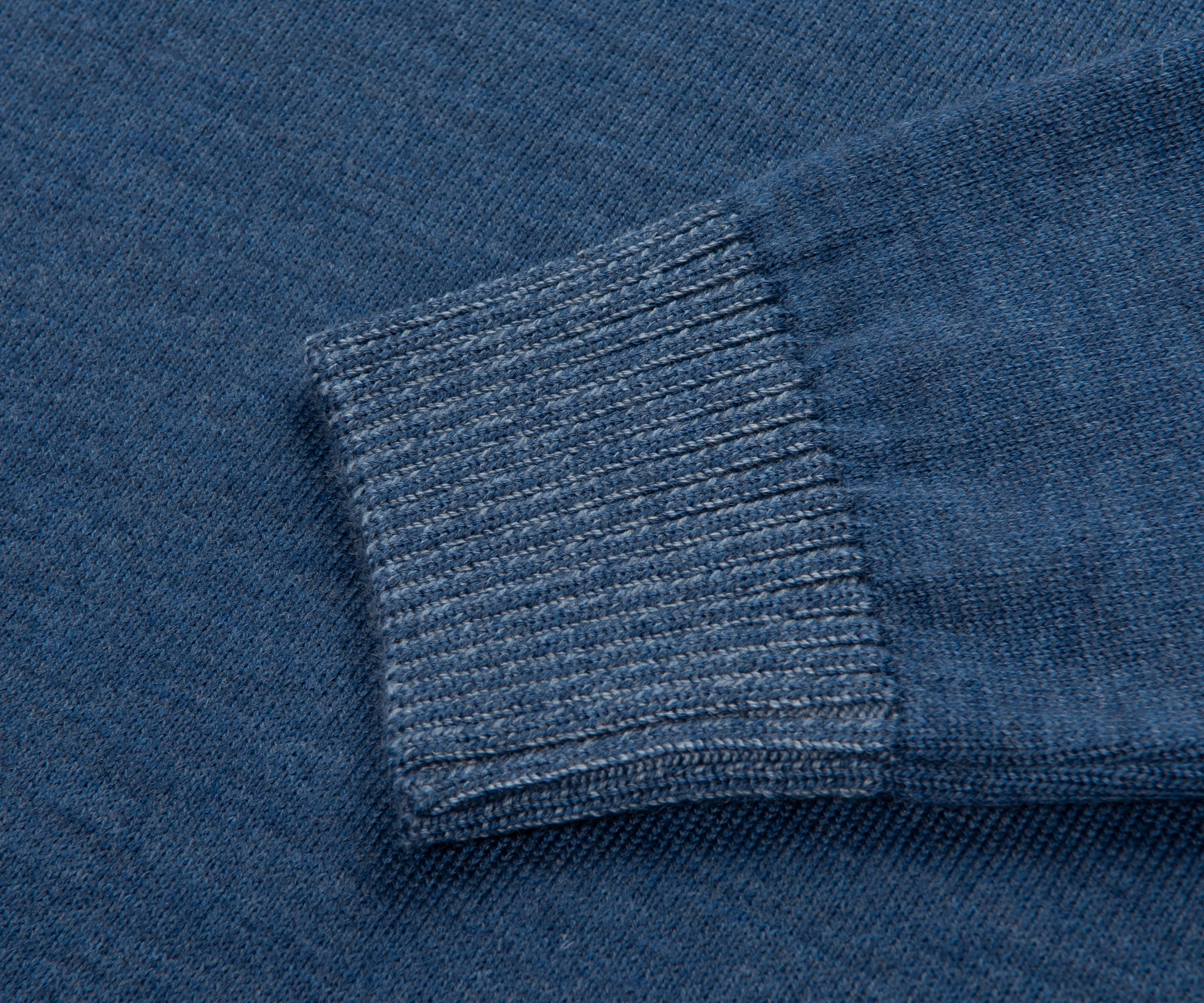 Paul & Shark Blue Knitted Ribbed Crewneck Sweater - Image 4