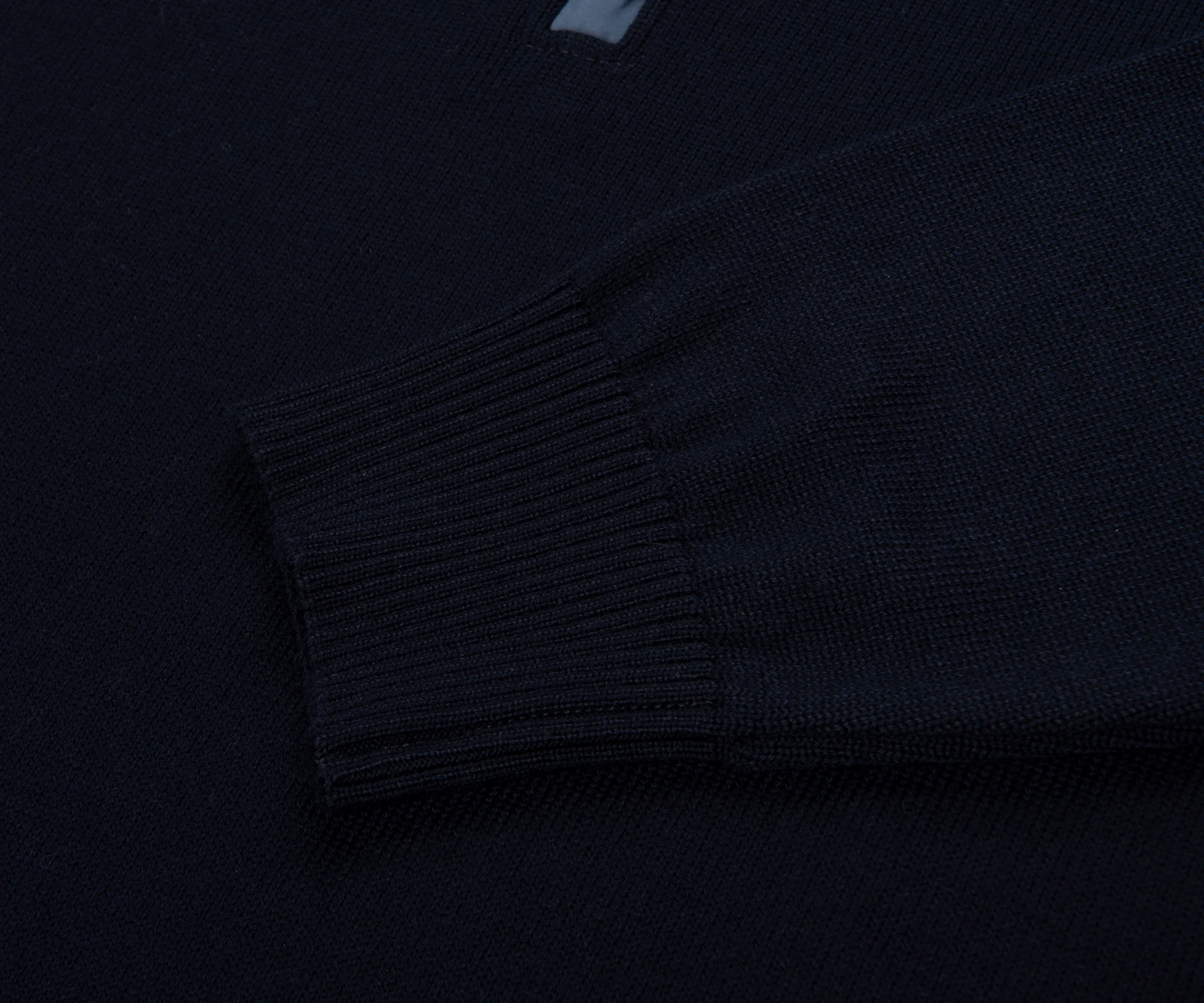 Paul & Shark Navy Knitted 1/4 with Brown Panelling - Image 4