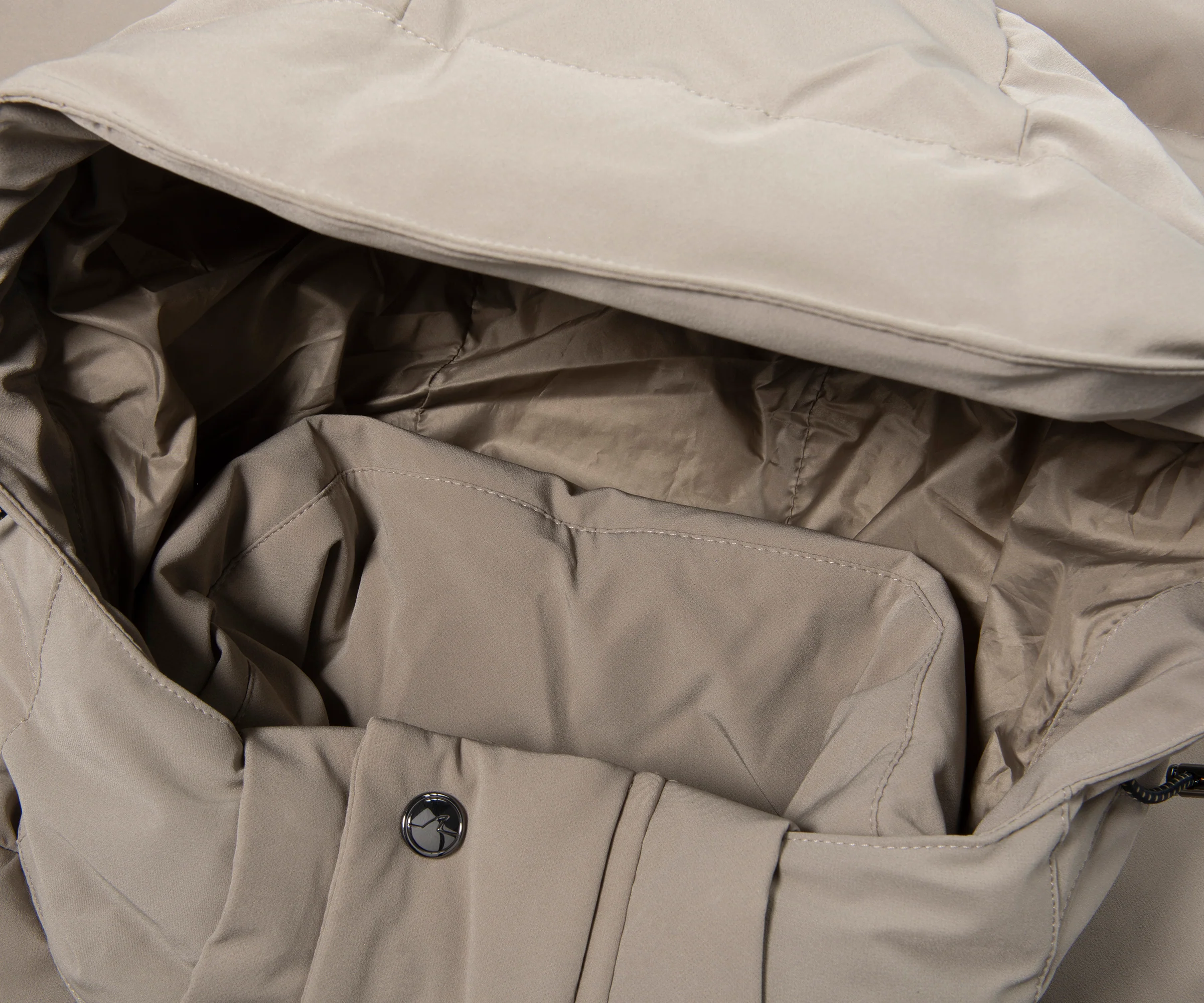 Paul & Shark Typhoon Cream Hooded Puffer Coat - Image 2