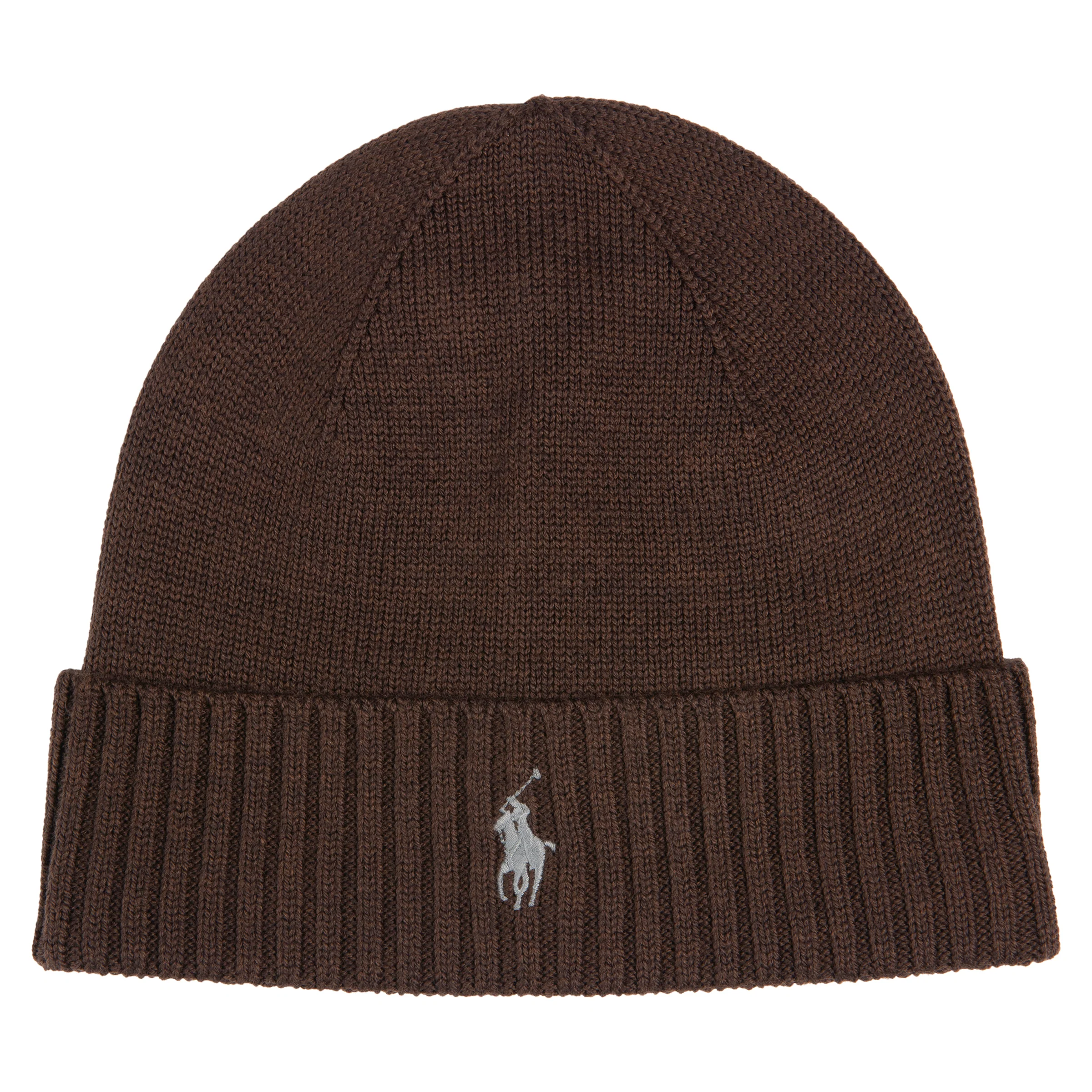 Ralph Lauren Brown Signature Wool Beanie