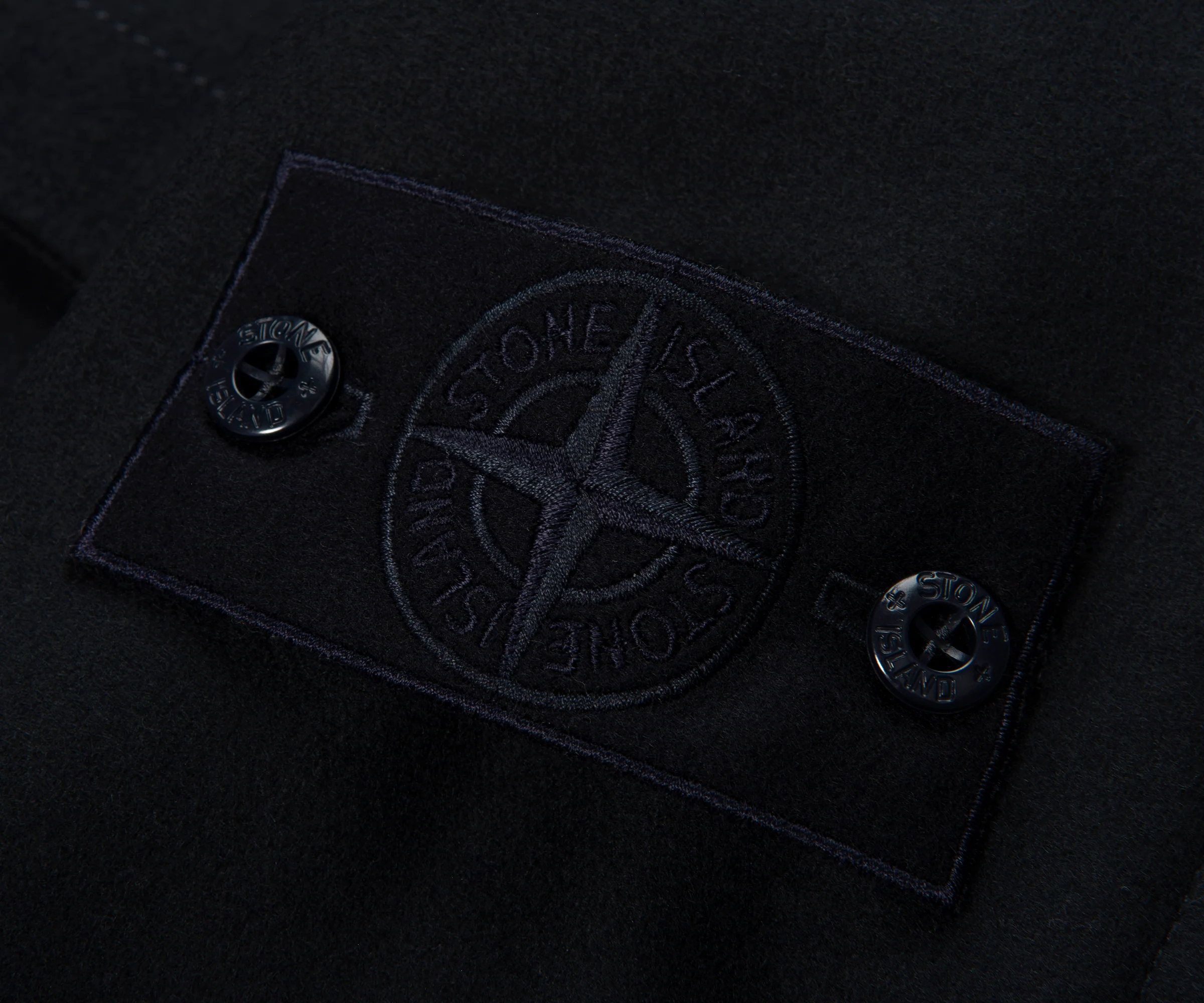 Stone Island Ghost Navy Fleece Overshirt - Image 4