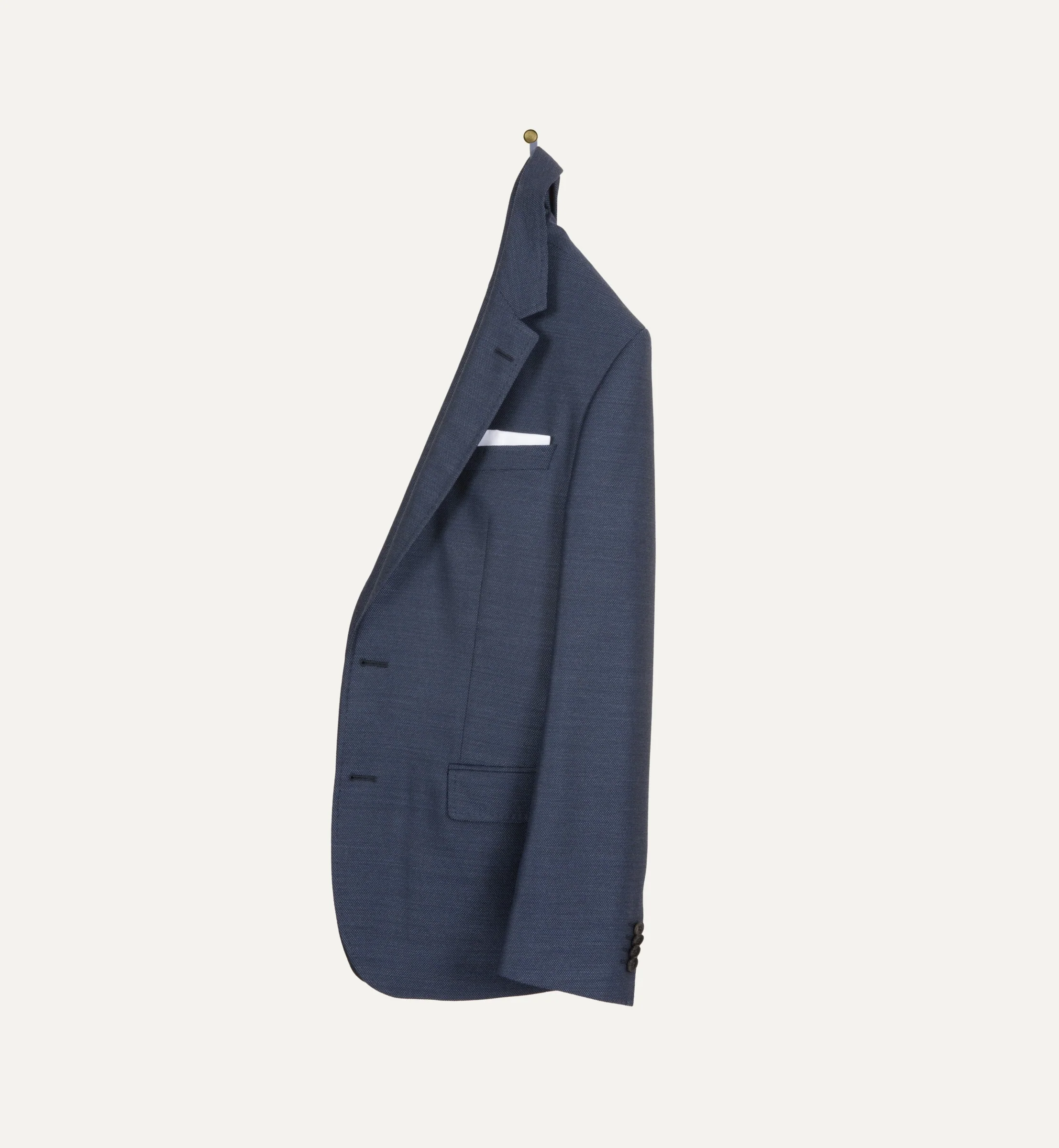 Hugo Boss Hutsons1 Wool & Silk Fleck Sports Jacket Mid Blue - Image 4