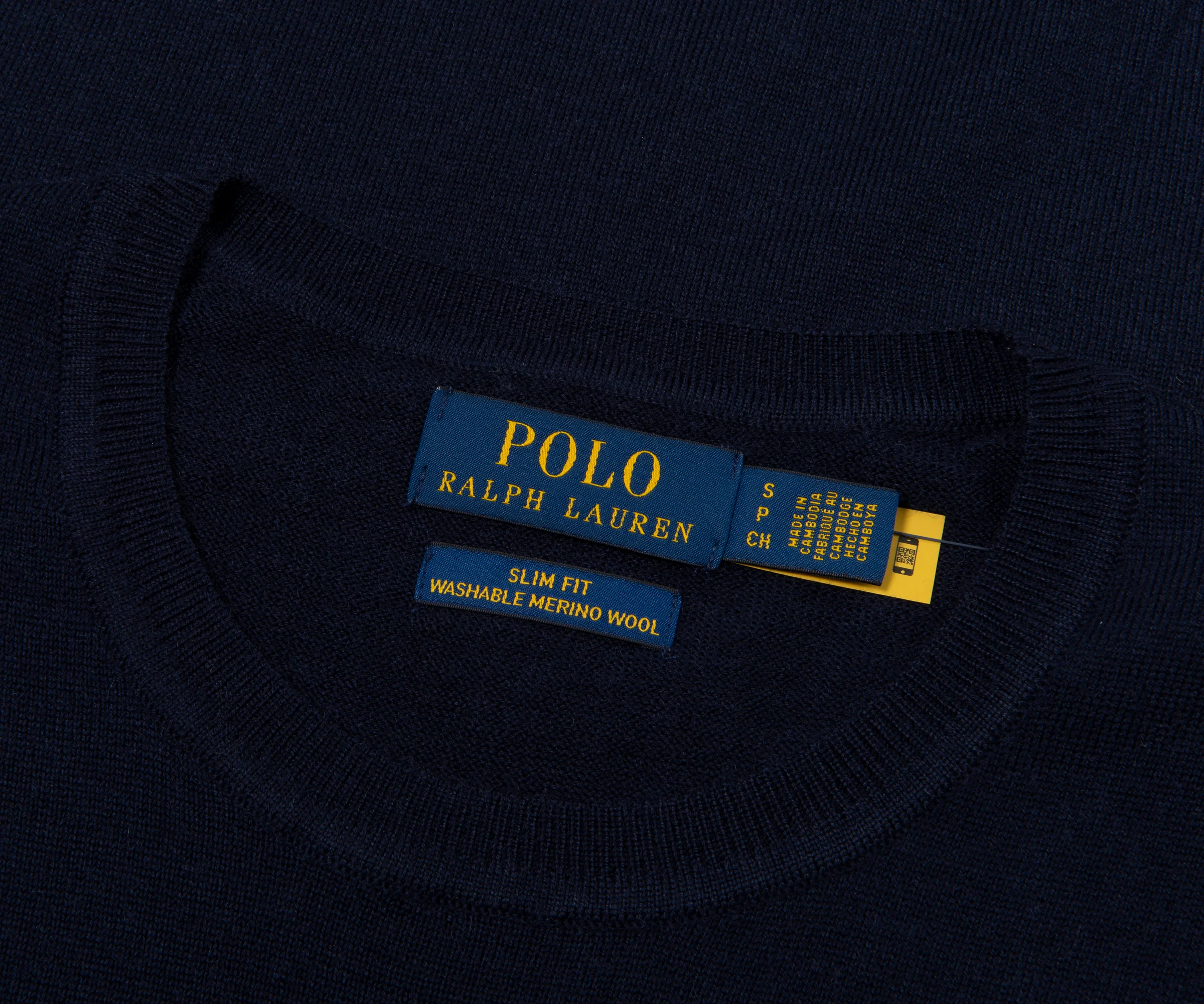 Ralph Lauren Navy Merino Wool Crewneck - Image 2