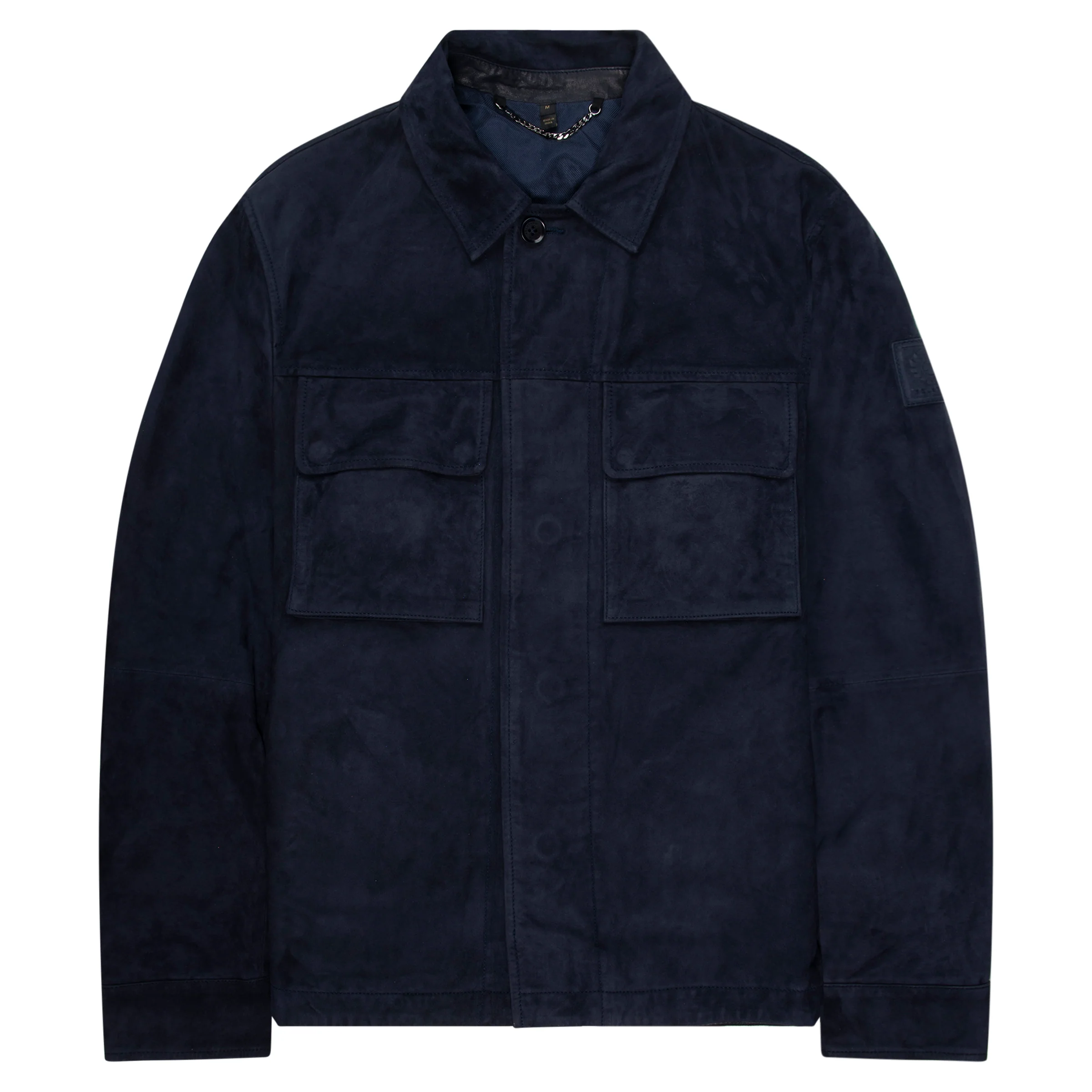 Belstaff Dark Ink Waymark Flyweight Suede Overshirt