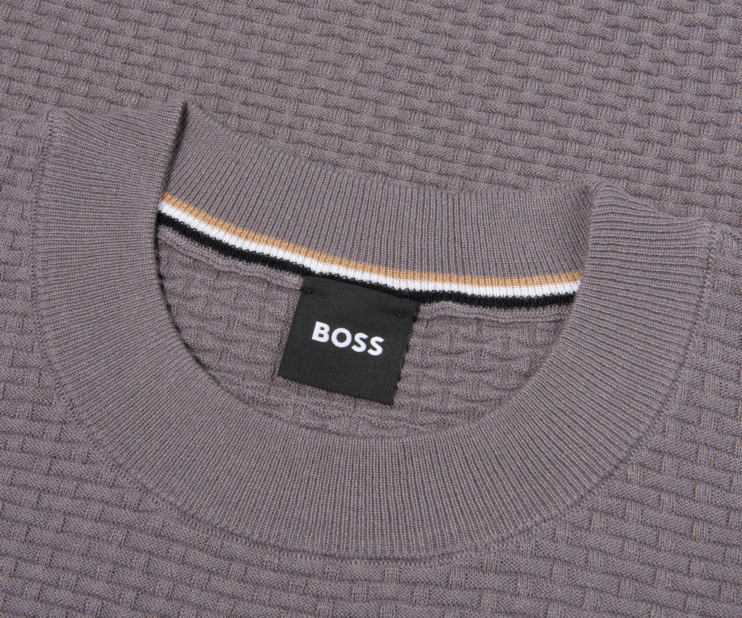 Boss H-Nilton Purple Knitted T-Shirt - Image 2