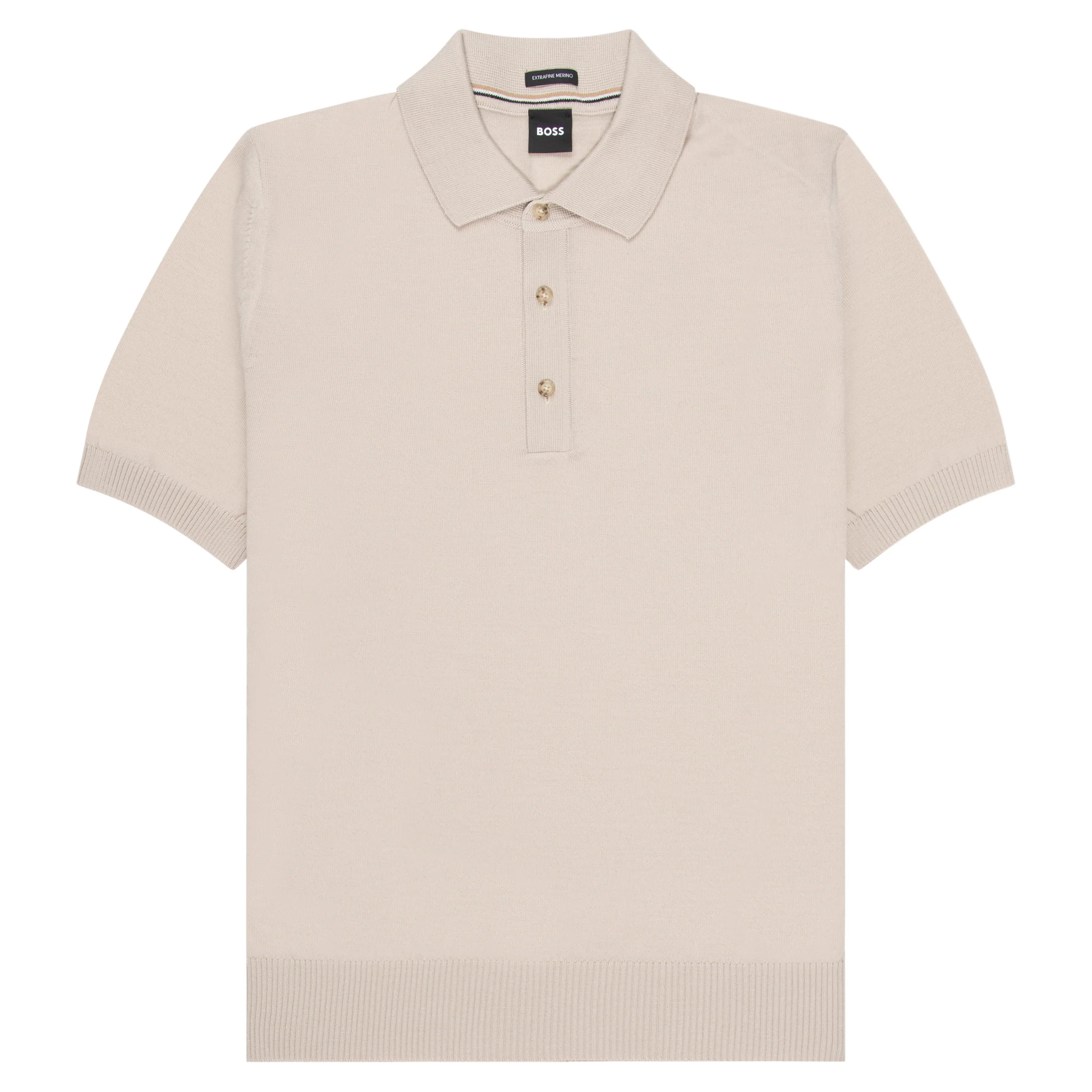 Boss H Nolano Light Beige Knitted SS Polo