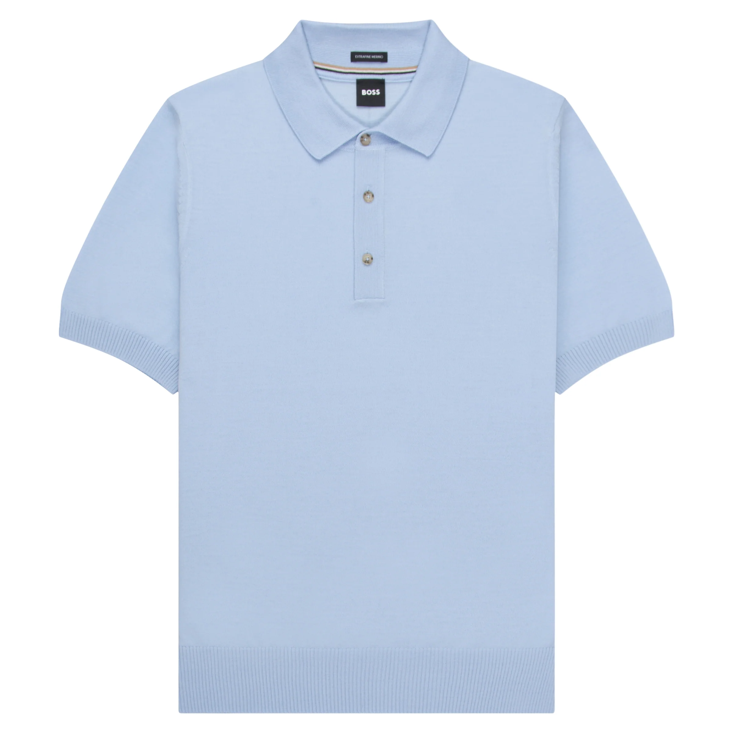 Boss H Nolano Light Blue Knitted SS Polo