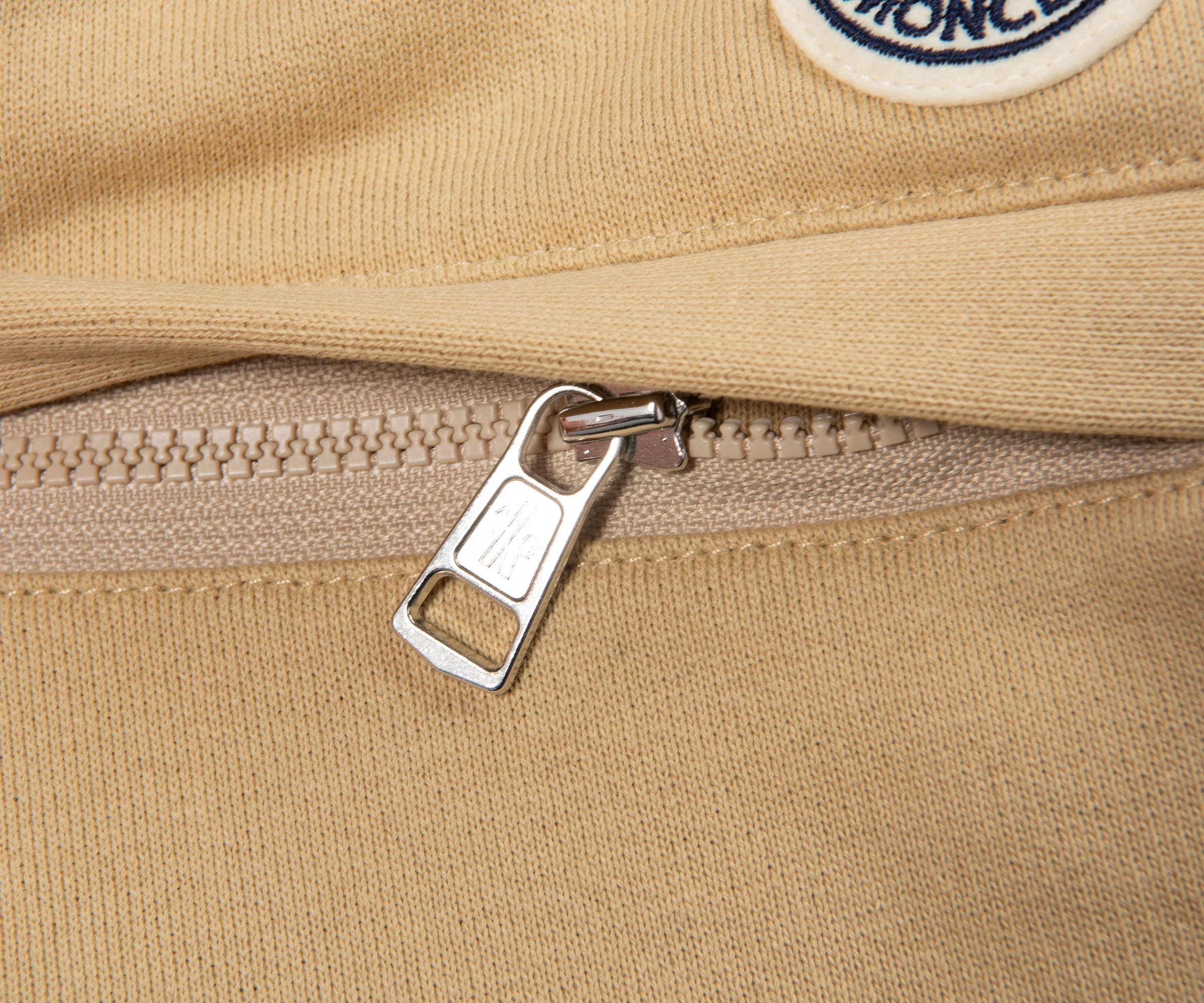 Moncler Sand Thick Cotton Brown Trimming Shorts - Image 6