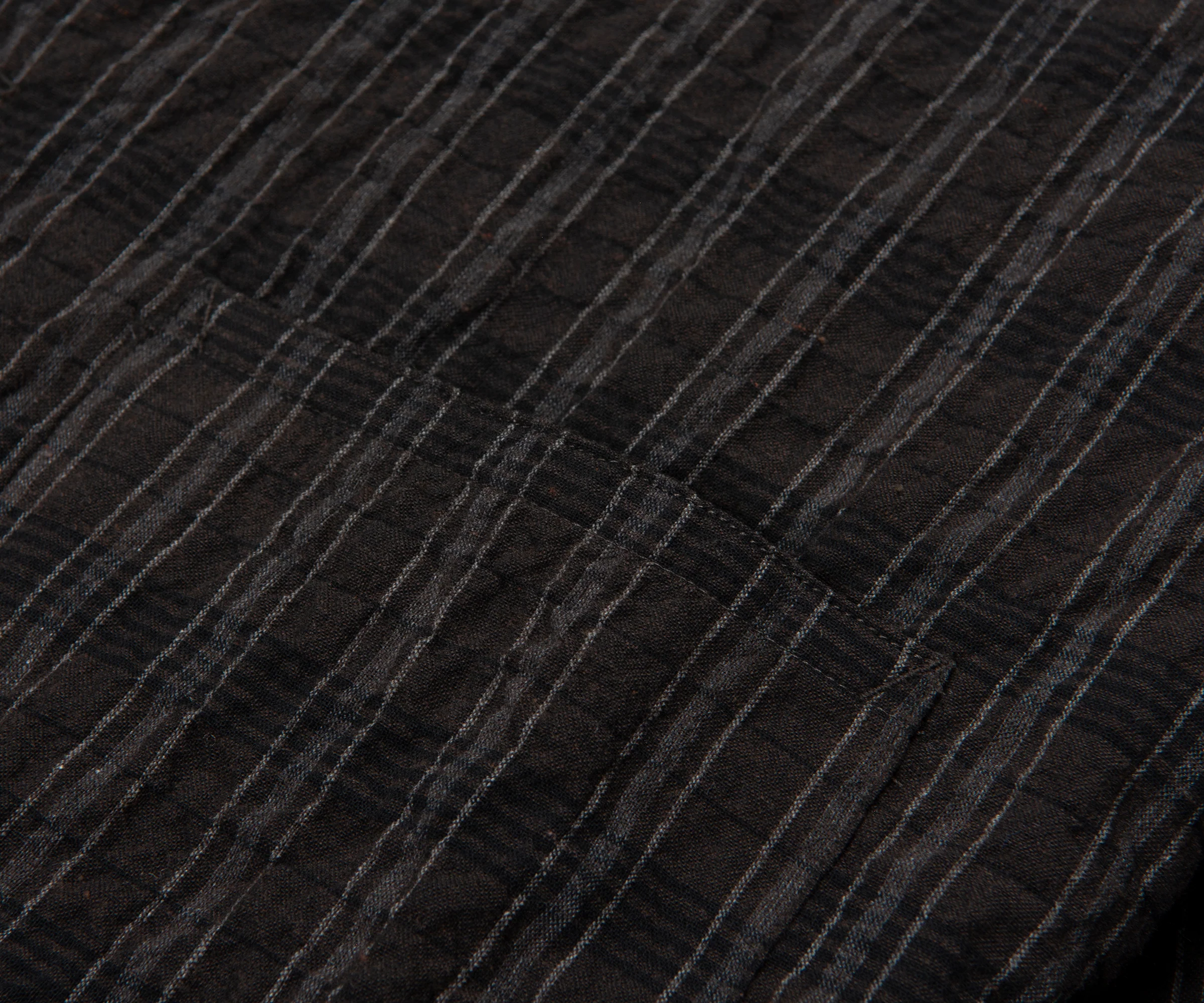 Norse Projects Brown/Grey Mols Striped SS Camp Shirt - Image 4