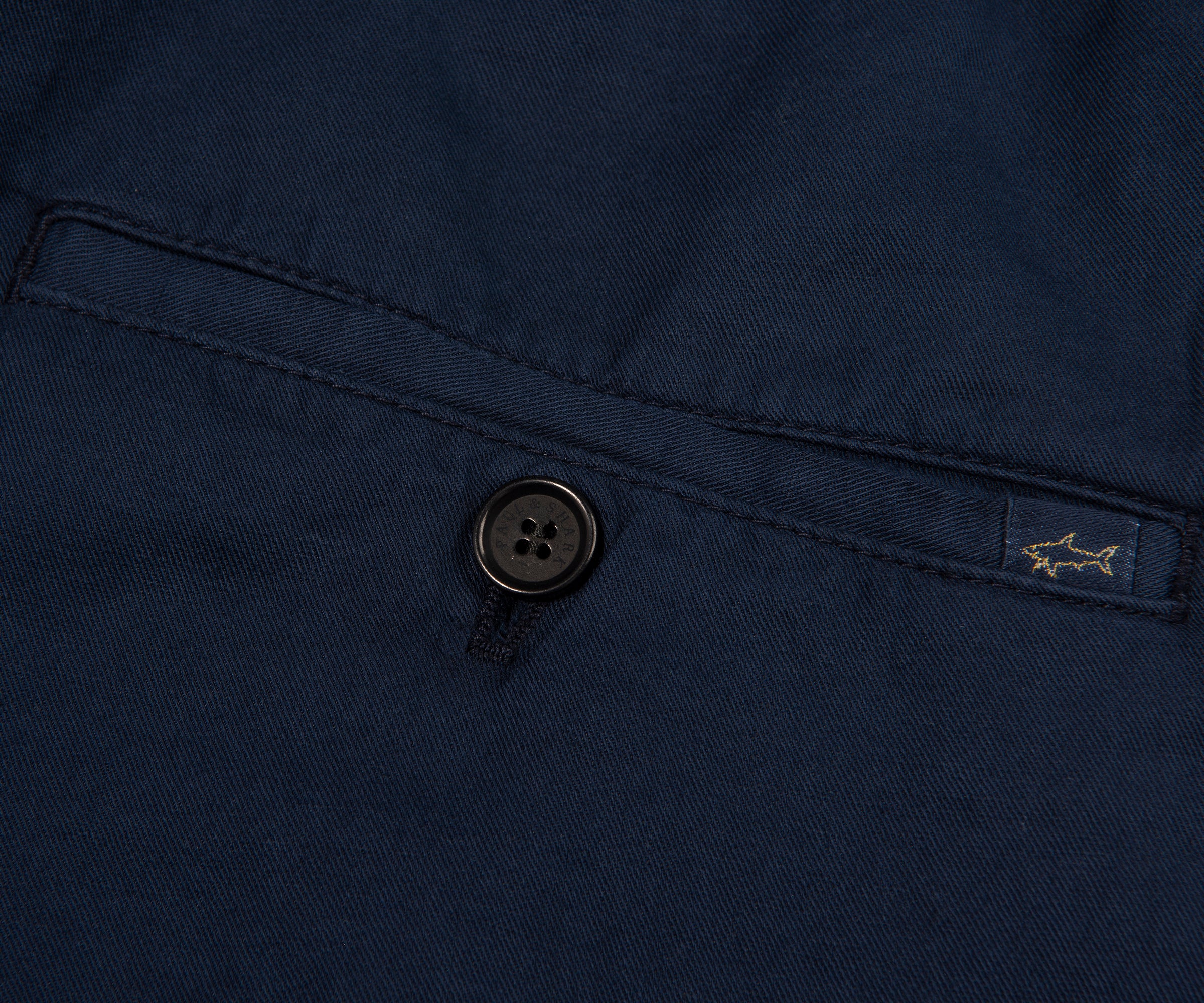 Paul & Shark Navy Cargo Bermuda Linen/Cotton Shorts - Image 4
