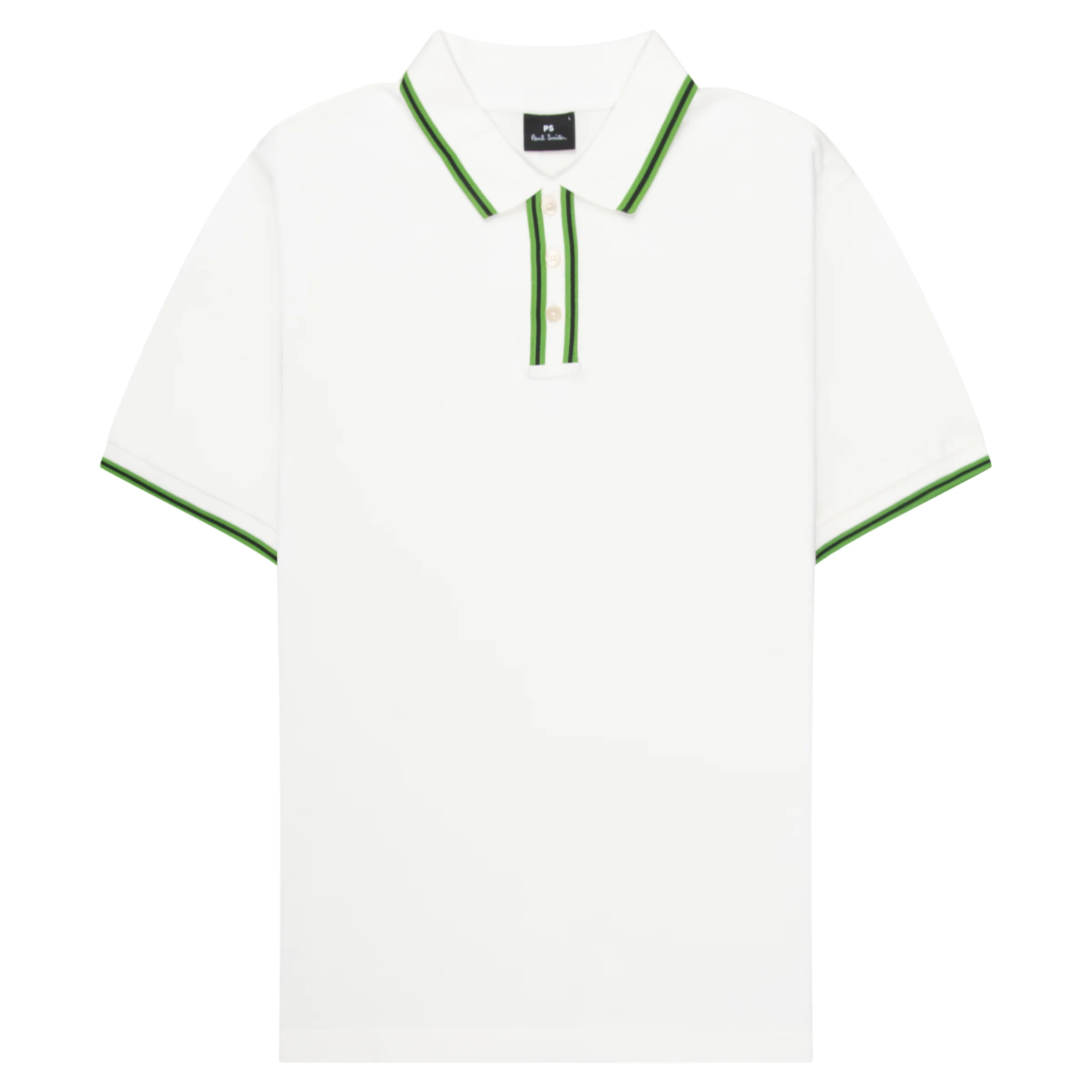Paul Smith Green/White Contrast Tipping Polo