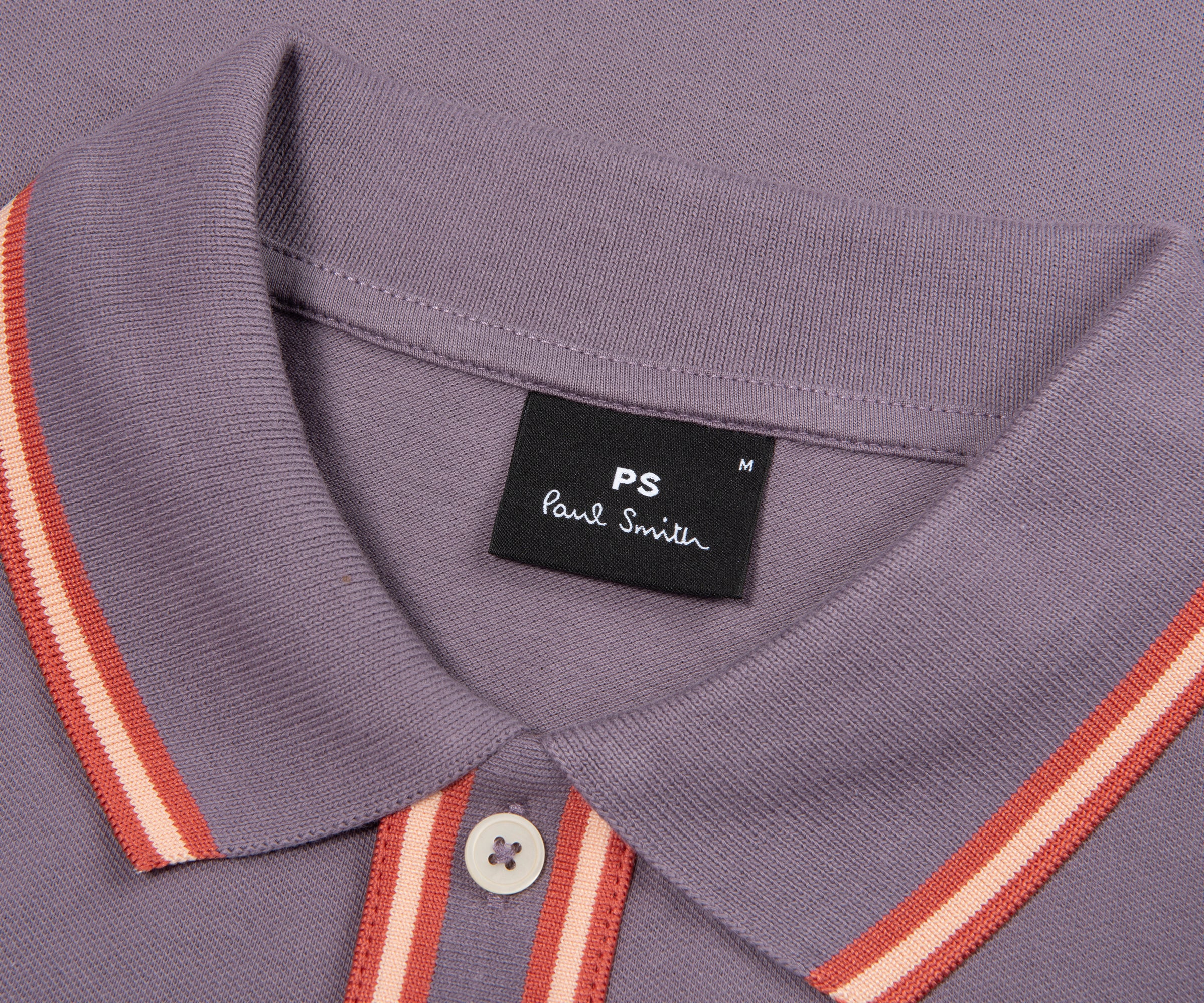 Paul Smith Red/Purple Contrast Tipping Polo - Image 2