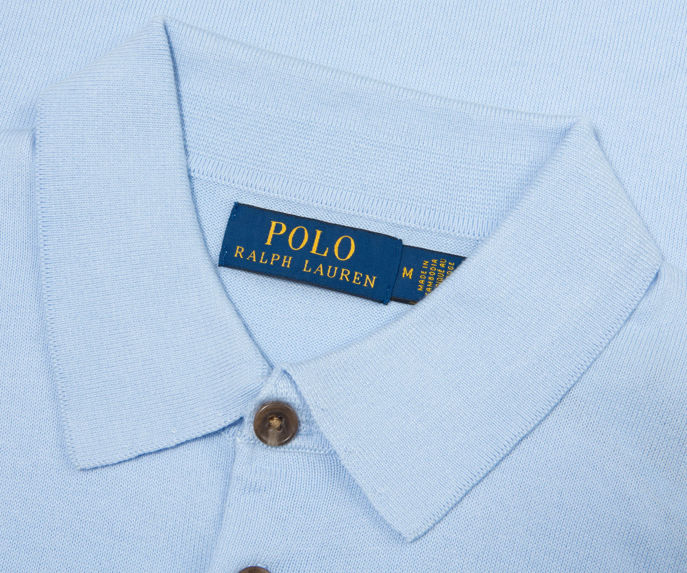 Ralph Lauren Sky Blue Knitted Soft Polo - Image 2